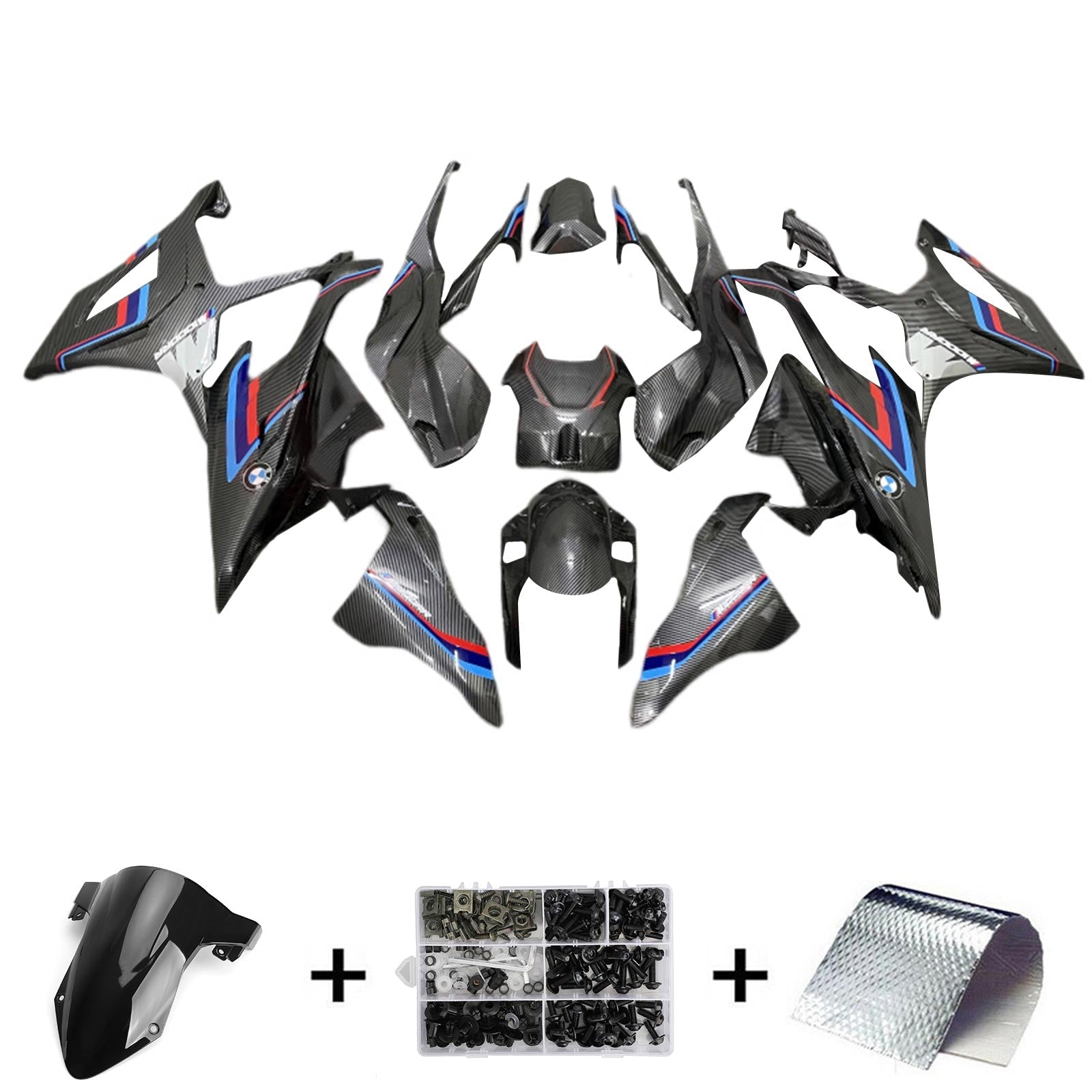 2019-2022 BMW M1000RR S1000RR Kit de carénage carrosserie plastique ABS
