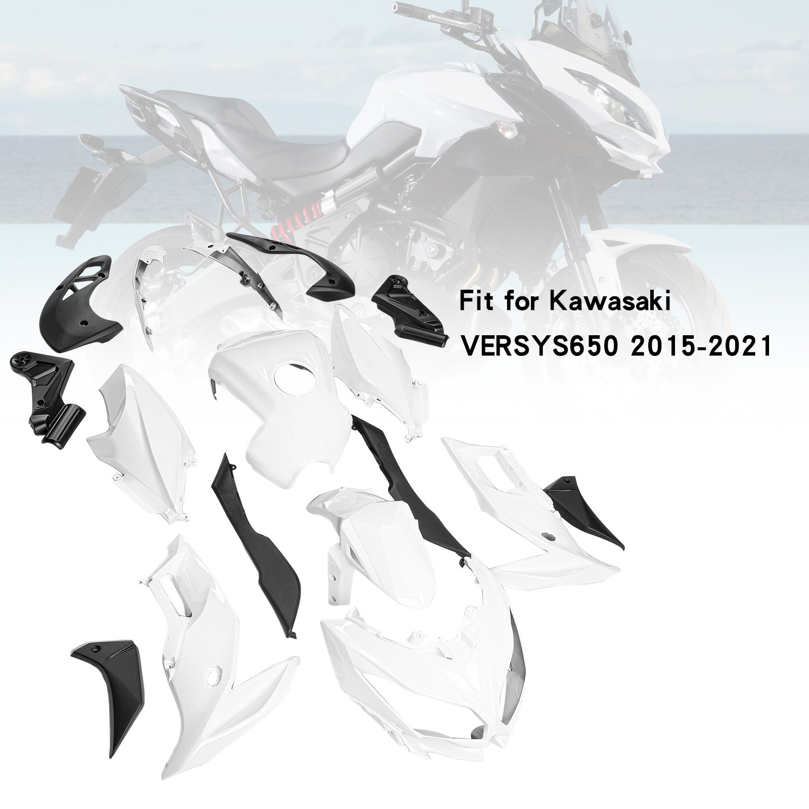 Kit de carénage Kawasaki VERSYS650 2015-2021, carrosserie en plastique ABS
