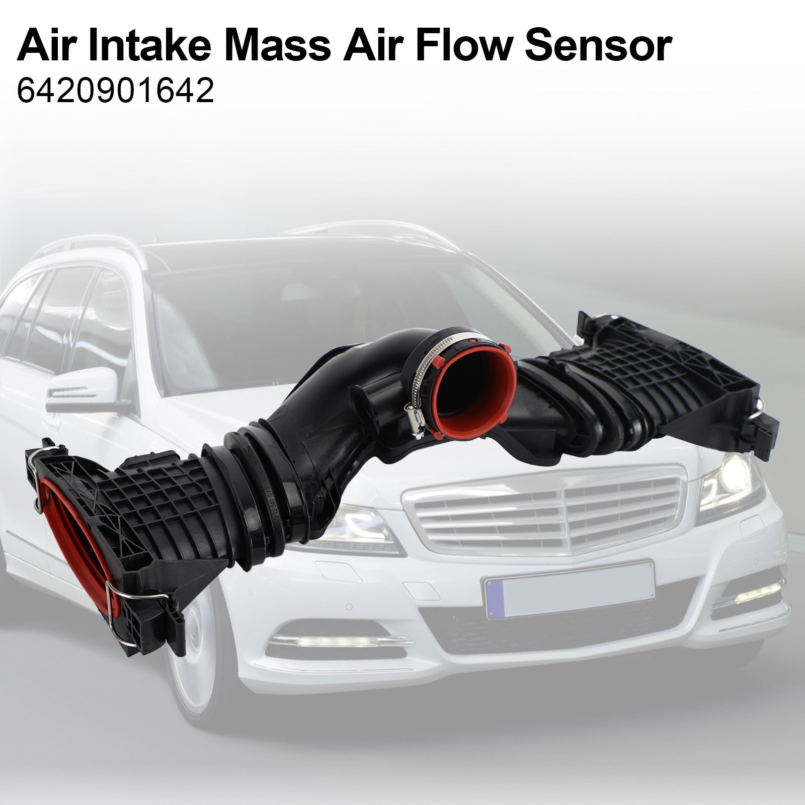 4 Pin 2007+ Mercedes C KLASA S204 C350 C300 CDI Air Intake Pipe Mass Air Flow Sensor 6420900142
