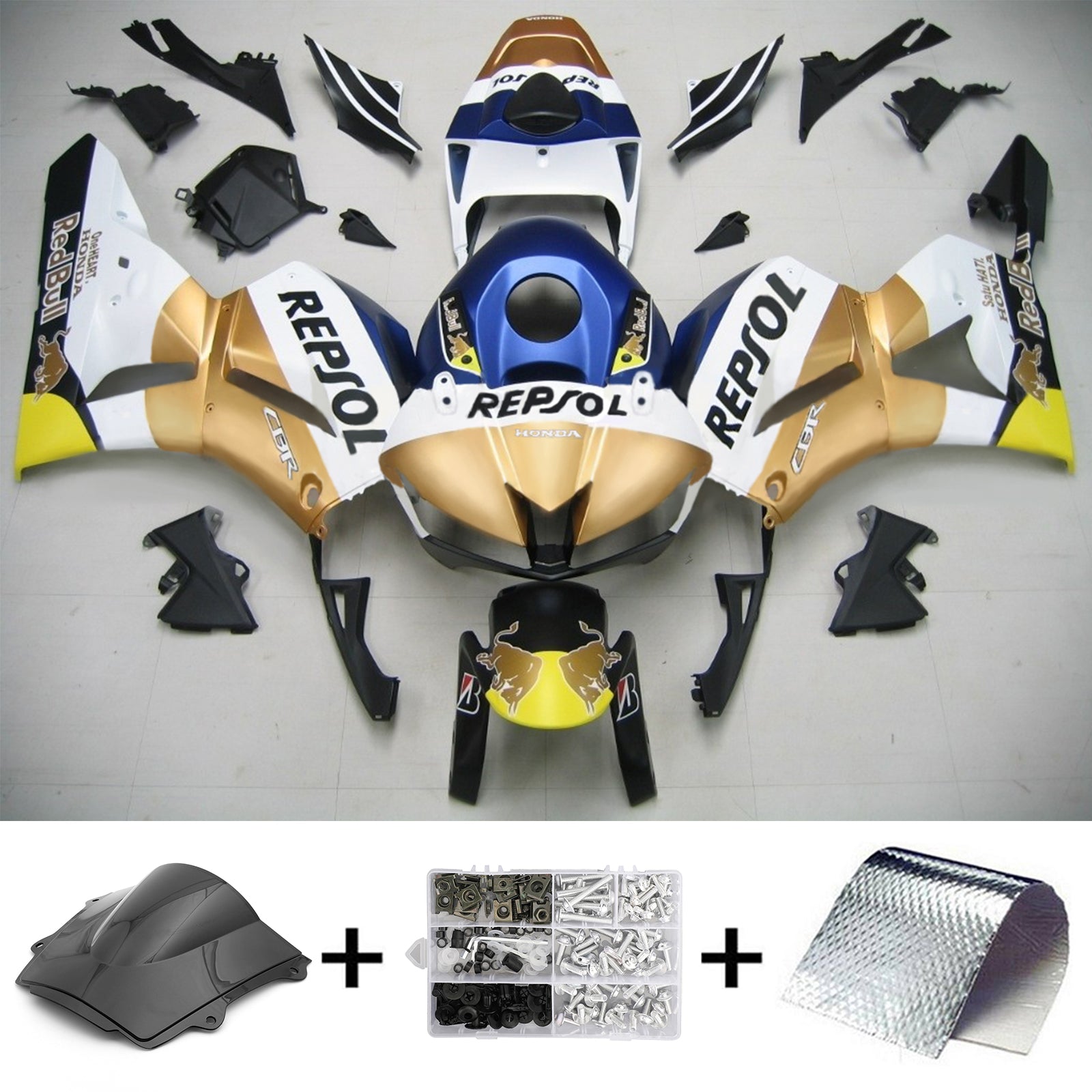 2013-2023 Honda CBR600RR F5 Kit de carénage injection Bodywork Plastic Abs # 101