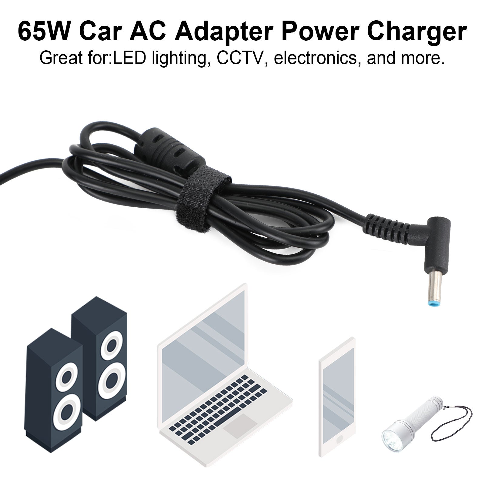 HP Laptop Notebook 4.5x3.0mm 19.5V 3.33A 65W Car AC Adapter Power Charger