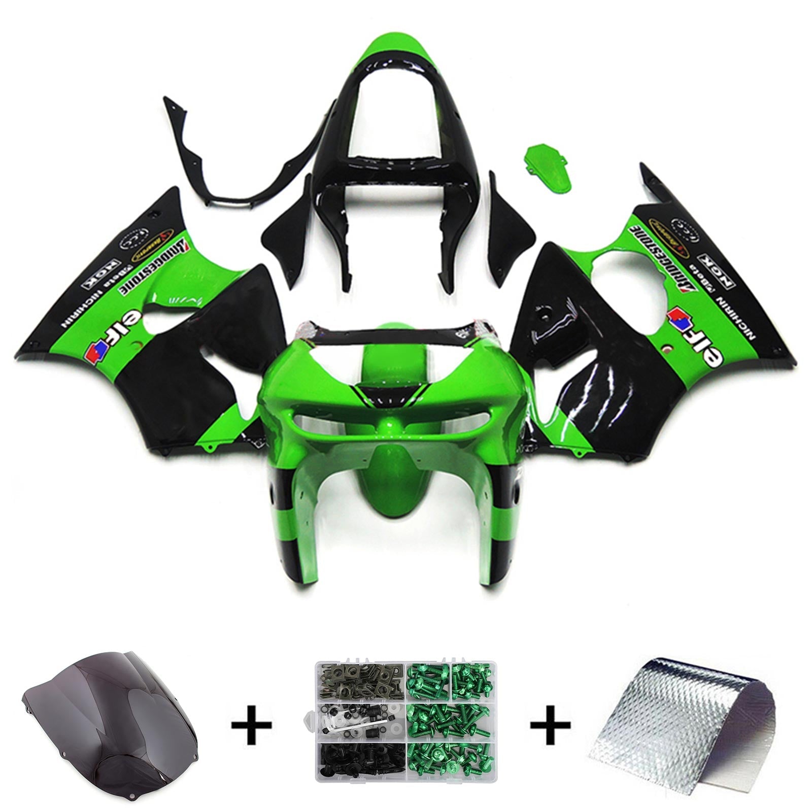 1998-1999 KAWASAKI ZX6R Kit de carénage Kit de carrosserie Plastique Abs