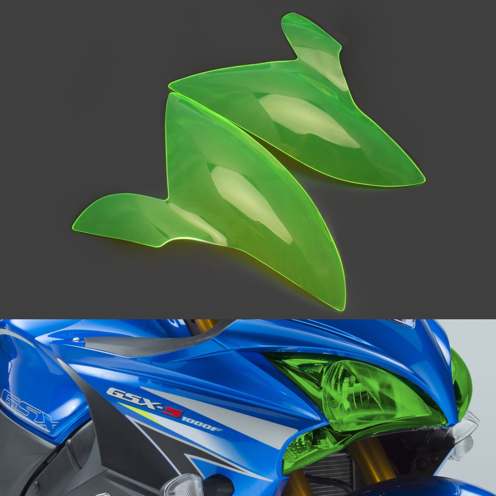 Protector de lente de faro delantero para Suzuki Gsx-S 1000F 2015-2021, color humo genérico