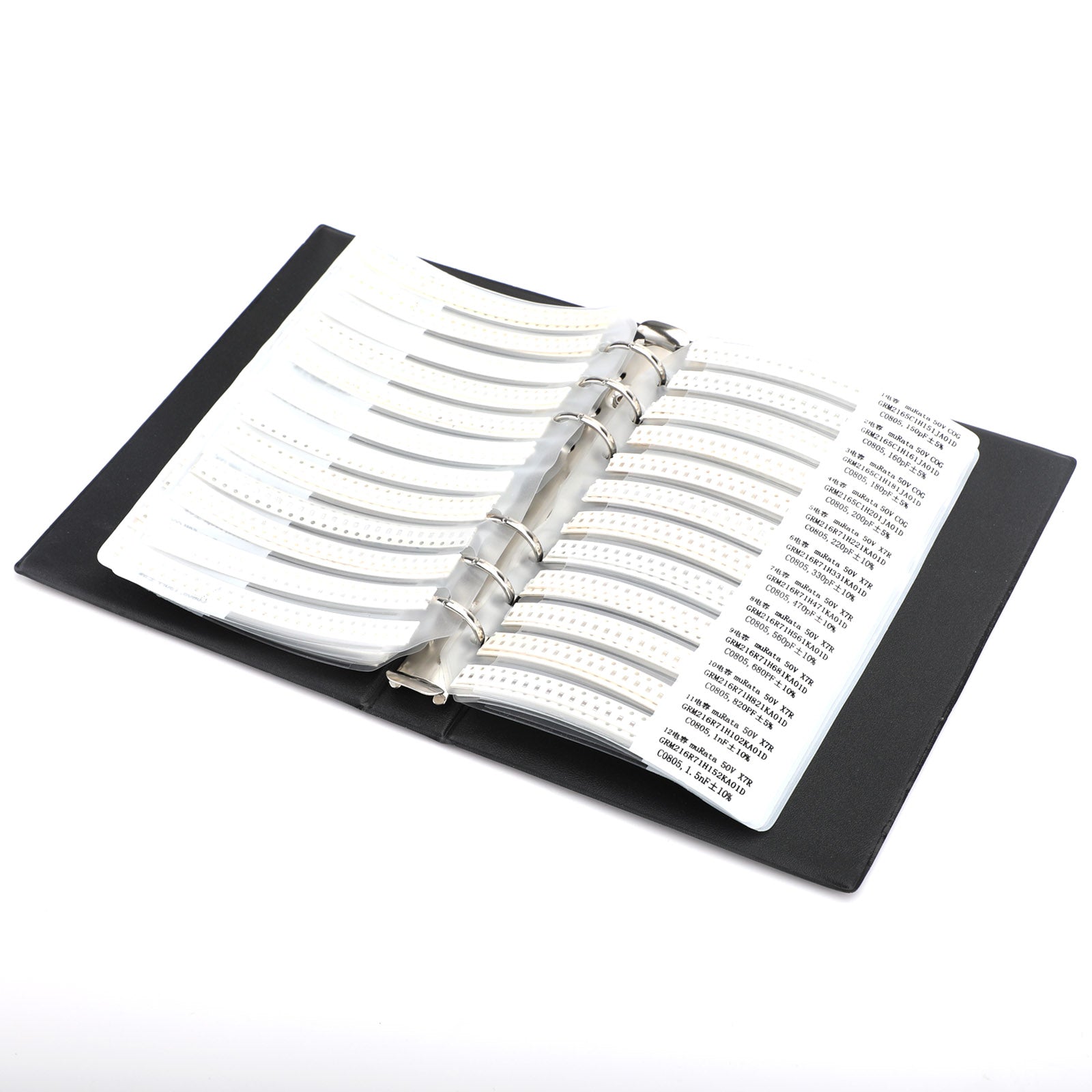Livre d'échantillons de condensateur SMD0805, 92 valeurs * 50 pièces = 4600 pièces, kit de condensateur SMD