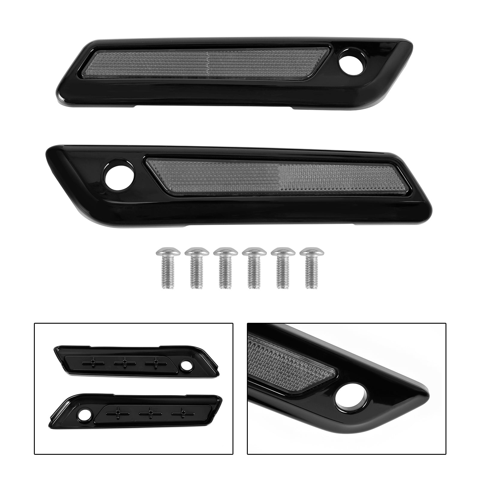 Tampa de trava de trava de bagagem lateral para Touring Road Glide King 14-23 Carbon_gray