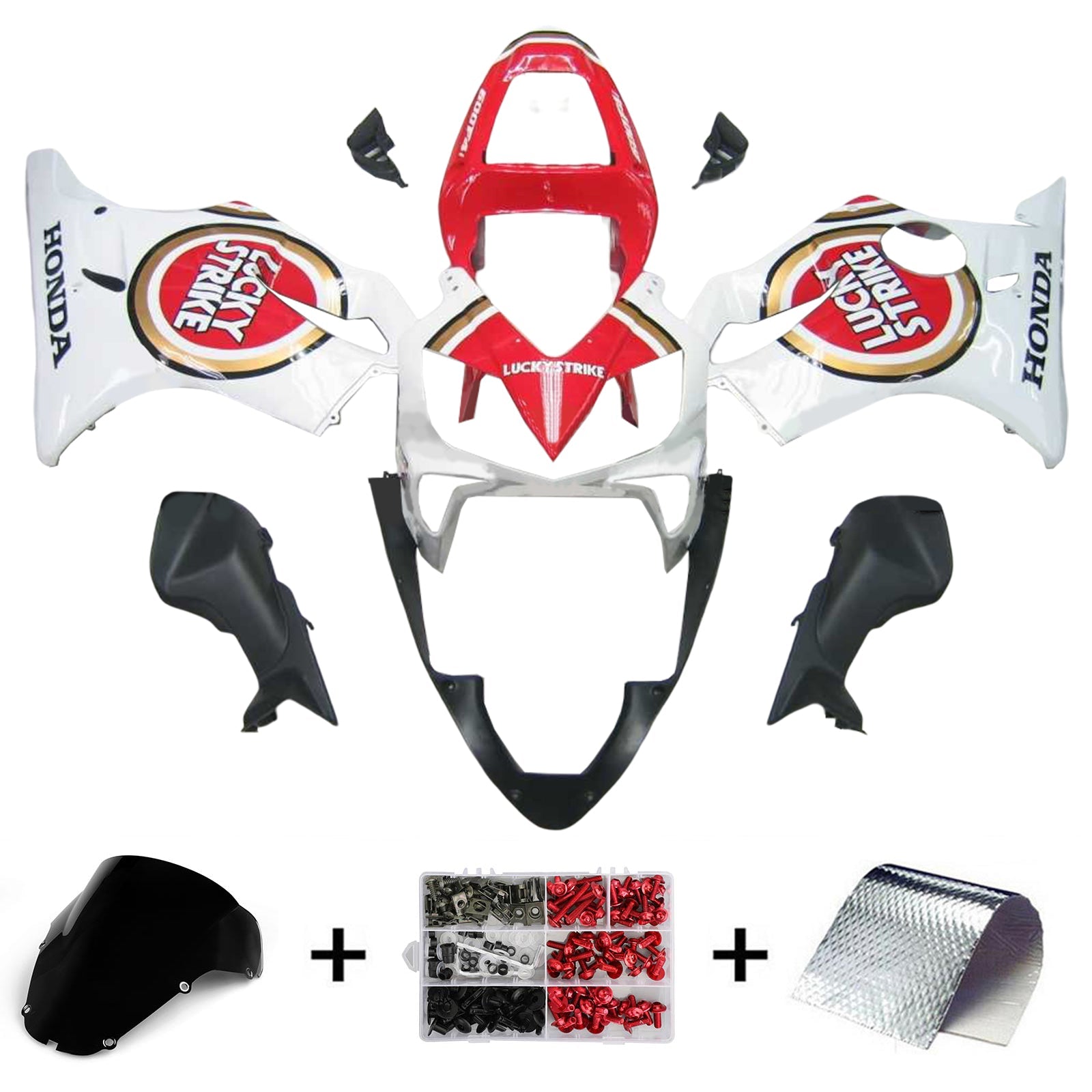 2001-2003 Honda CBR600 F4I vstrekovanie Kit Kadywork Plastic ABS #110