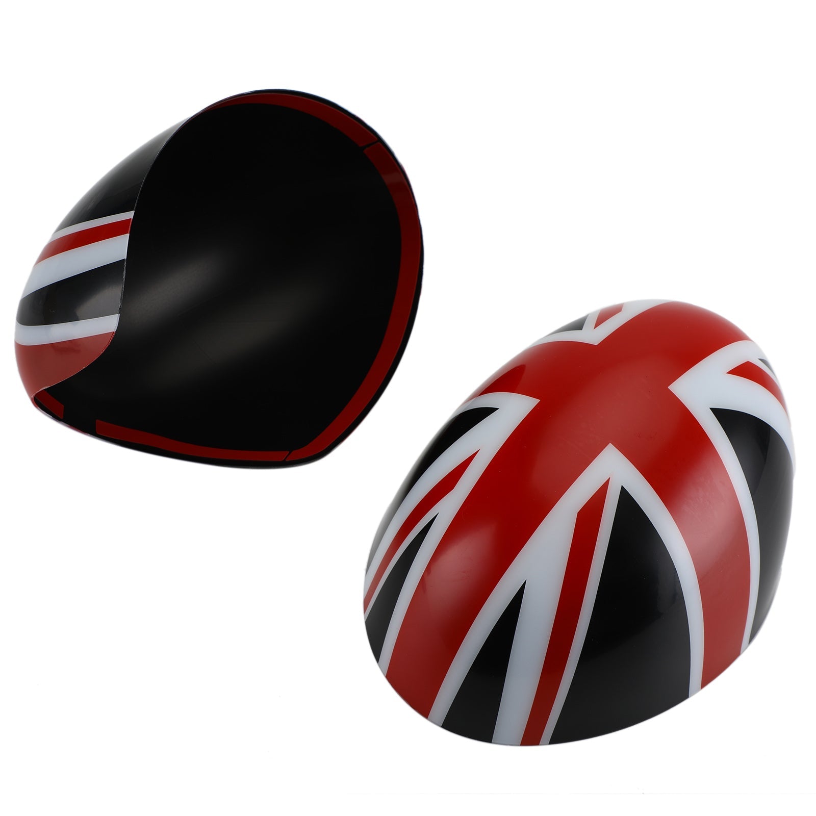 MINI Cooper R55 R56 R57 2 x Union Jack Britse vlag spiegelkappen zwart/rood