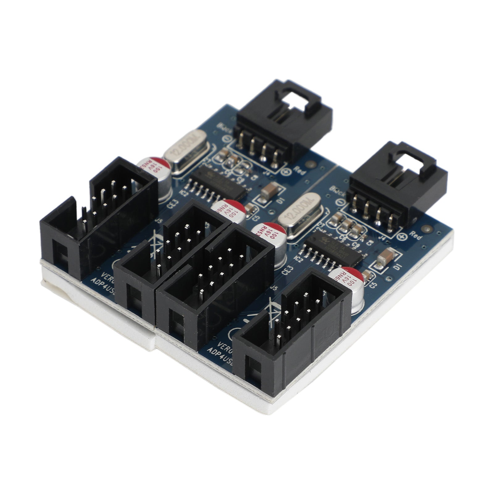 Extensor de conector de extensión de placa base, macho, 1 a 4 hembra, con cabezal USB de 9 pines