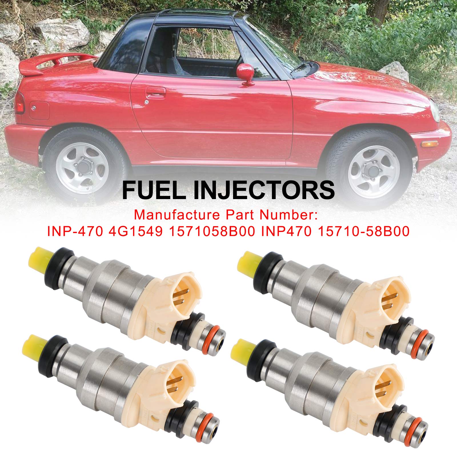 Injecteurs de carburant Suzuki Sidekick X-90, 1,6 l, pour Chevy Tracker, INP-470, 4 pièces