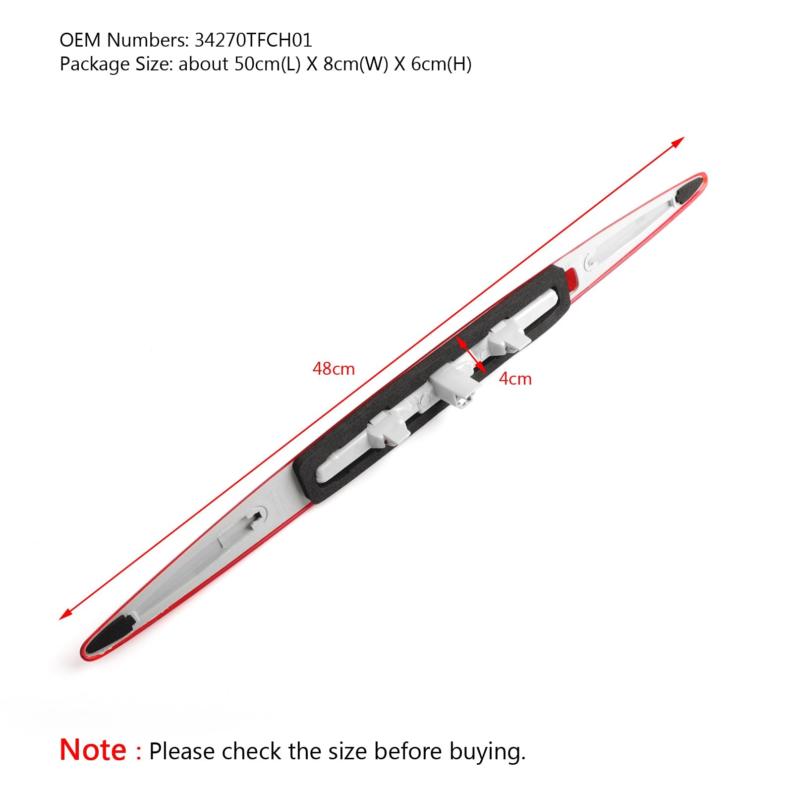 2015-2016 Honda CR-V bil Högmontering 3: e bromsstoppljuset 34270TFCH01