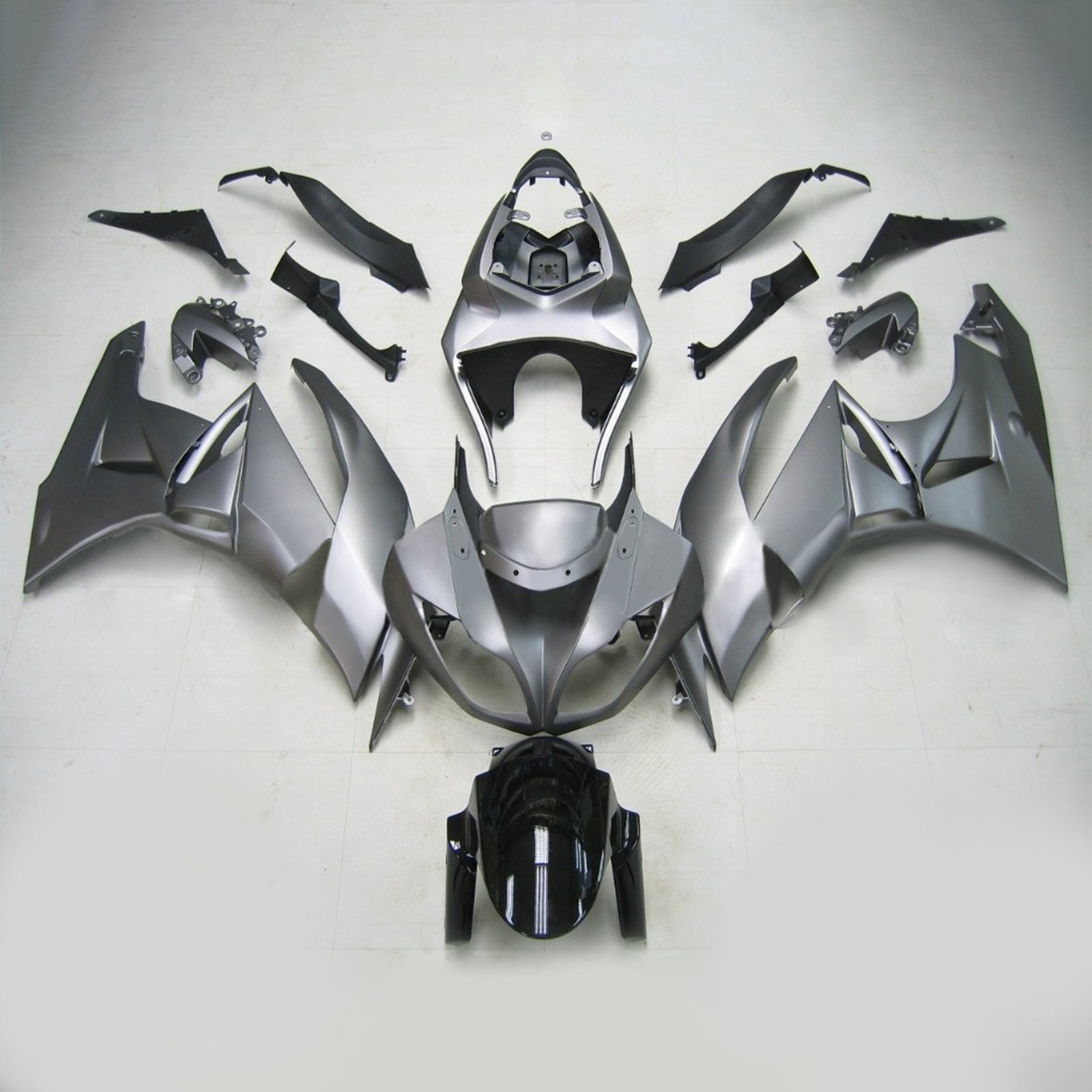 2009-2012 Kawasaki ZX6R 636 Amotopart Kit de carénage d'injection carrosserie plastique ABS #101