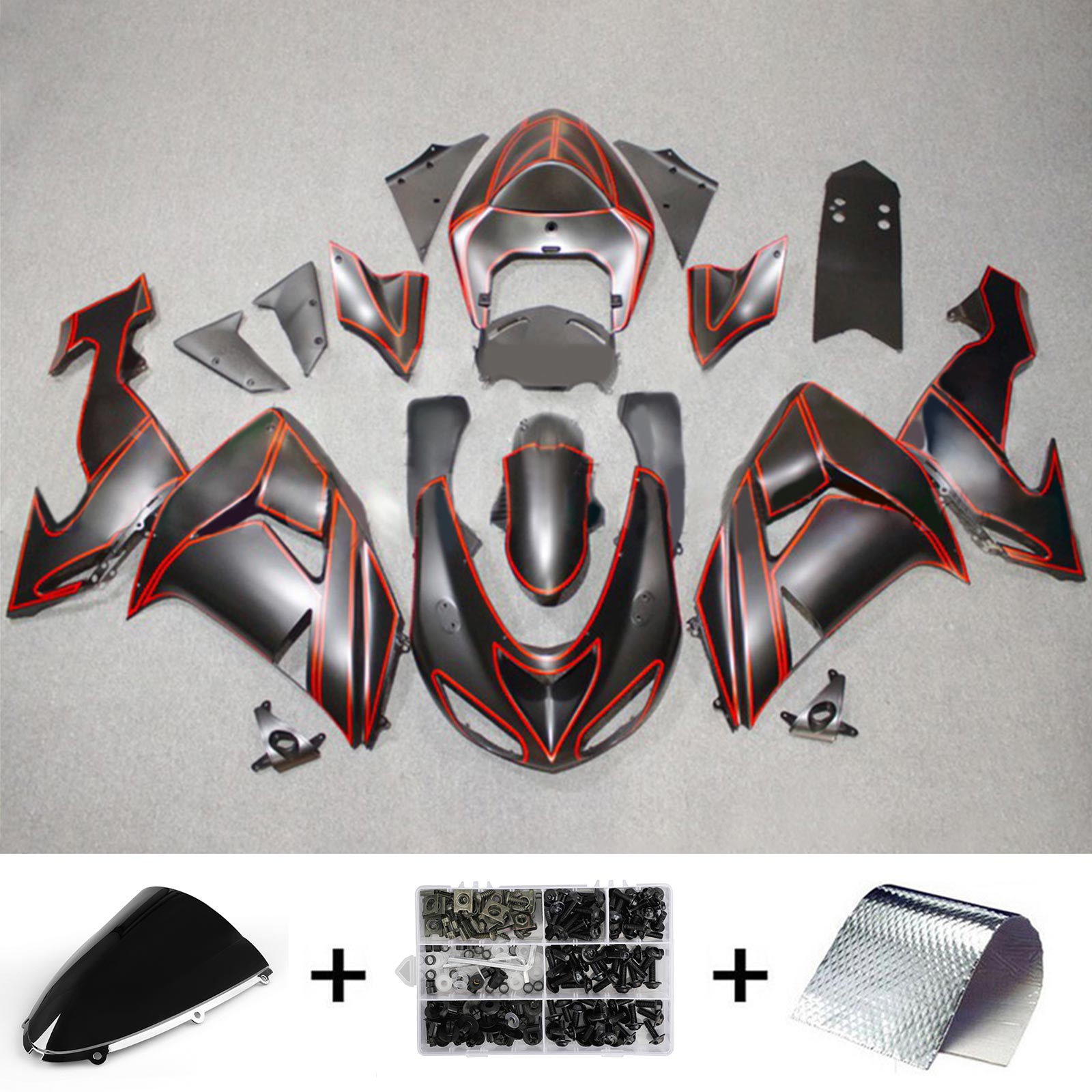 2006-2007 Kawasaki ZX10R Fairing Kit Bodywork plast Abs