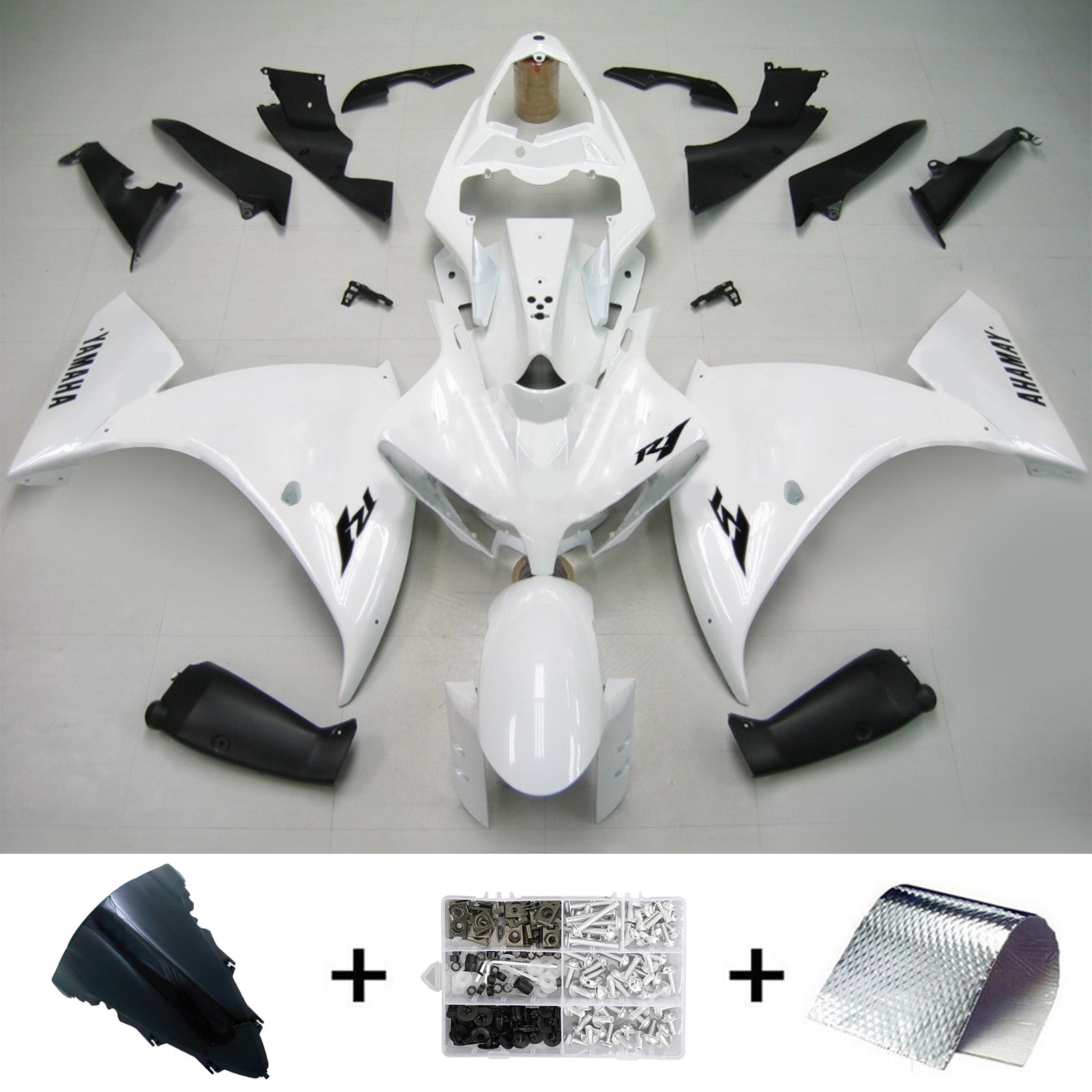 2012-2014 Yamaha YZF 1000 R1 Injeksjon Fairing Kit Bodywork Plastic ABS #130