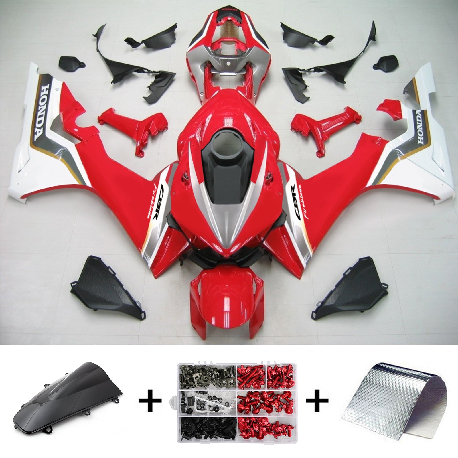 2020-2025 Honda CBR1000RR-R-injektionsmässa kit Kroppsarbete Plast ABS #108