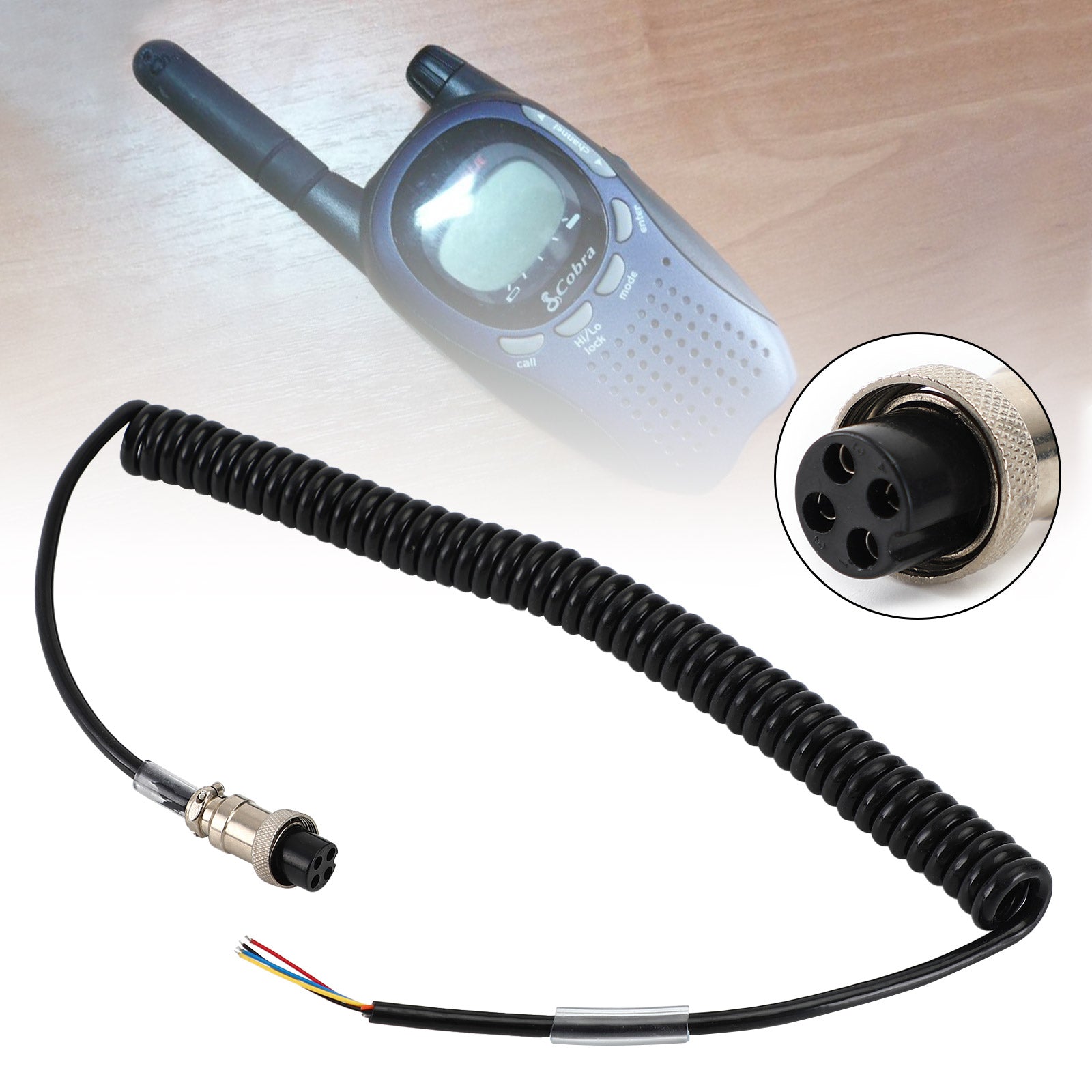 1 PCS Radio Speaker Mic Microphone 4pin Cable for PR550 PR3100 Car Walkie Talkie