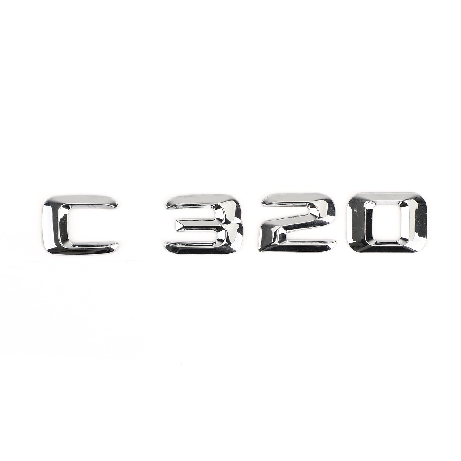 Badge emblème de coffre arrière, plaque signalétique, lettres et chiffres adaptés à Mercedes C320 chromé générique