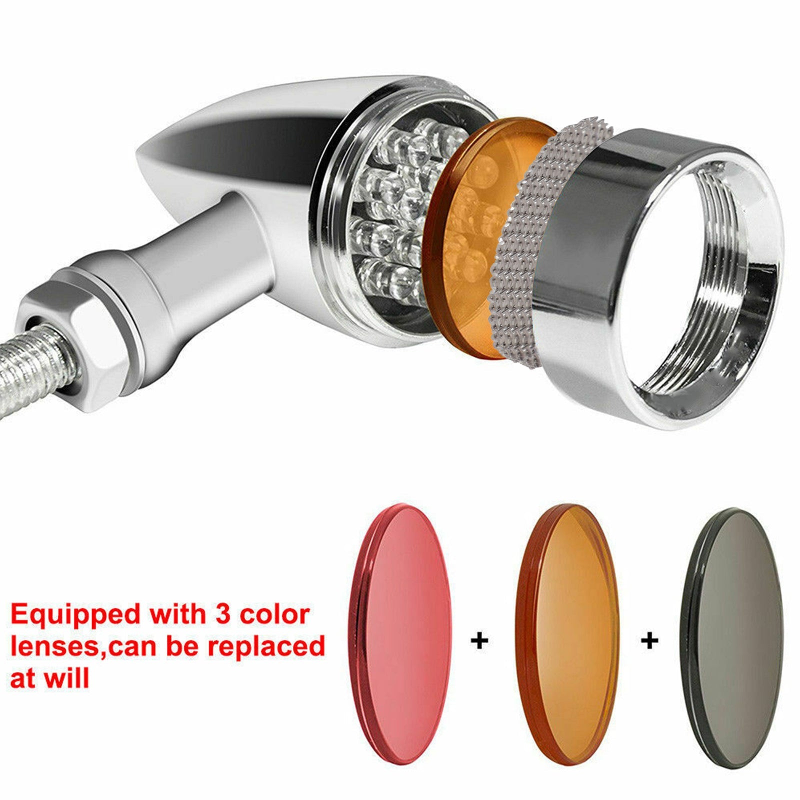 M10 Universele motorfiets LED-richtingaanwijzer Indicatoren Knipperlicht Generiek