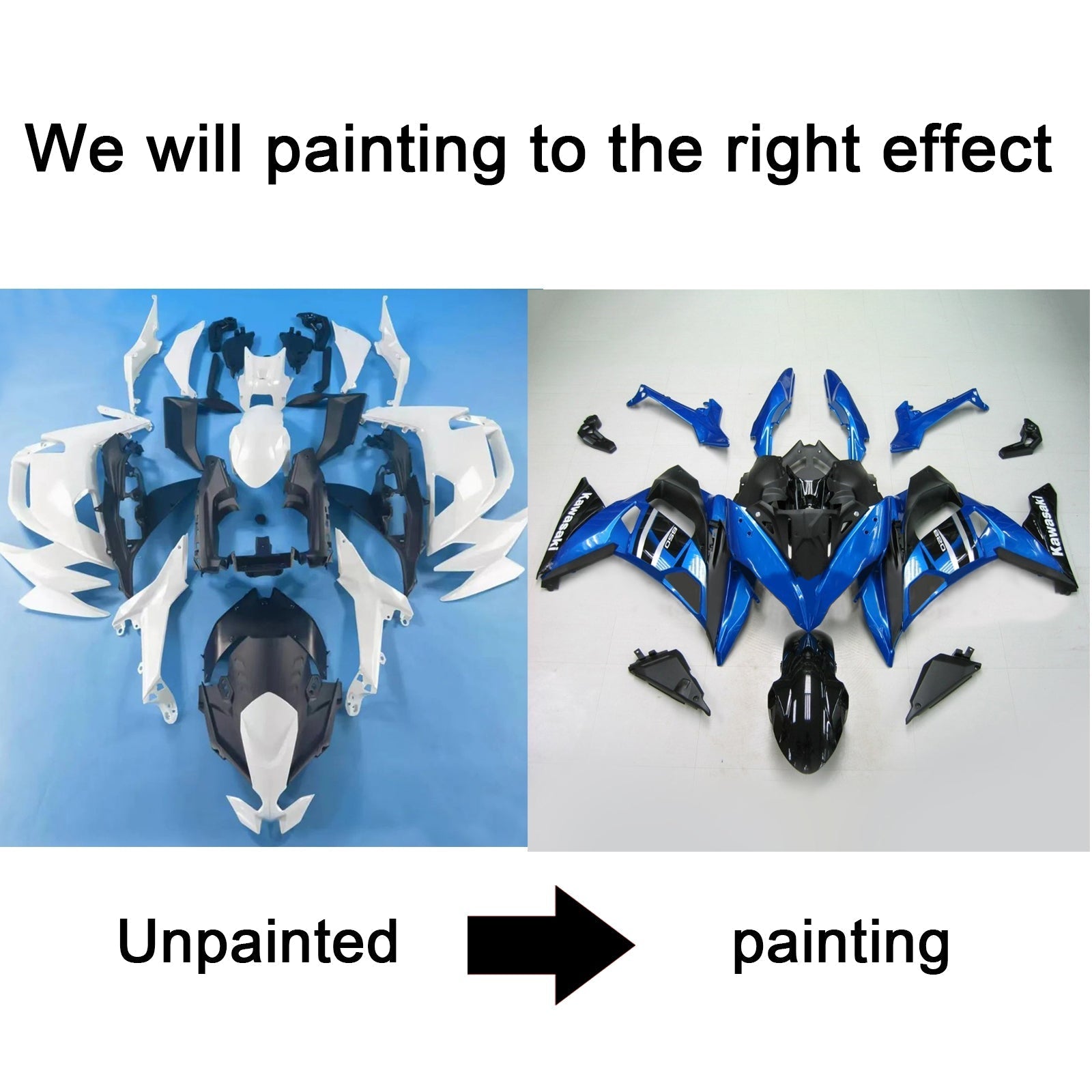 2020-2024 Kawasaki ER-6F Ninja650 injectiekuipset carrosserie ABS #101