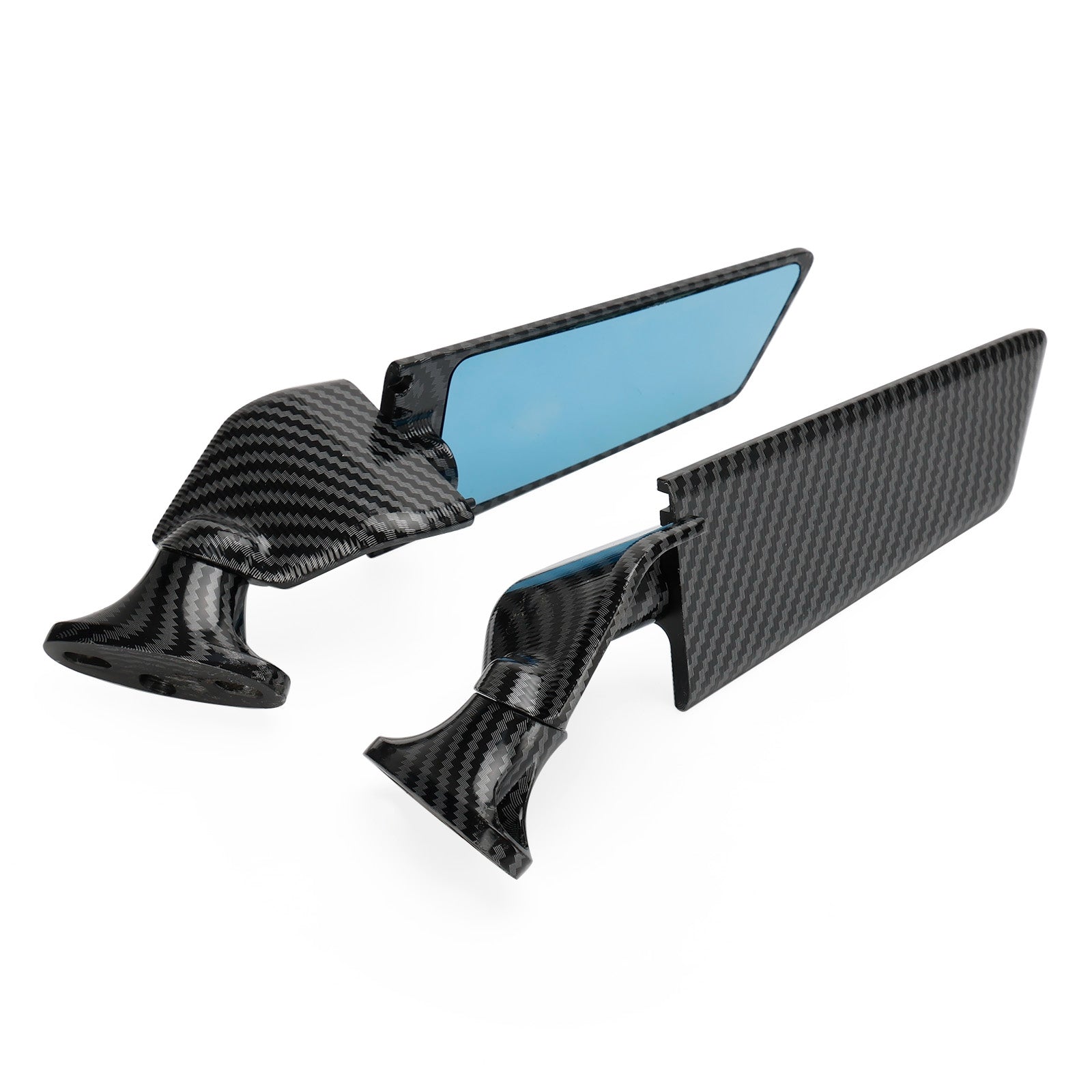 Wing Fin Spoiler Side bakspeil speil Blått glass for Honda CBR125R 2011-2018
