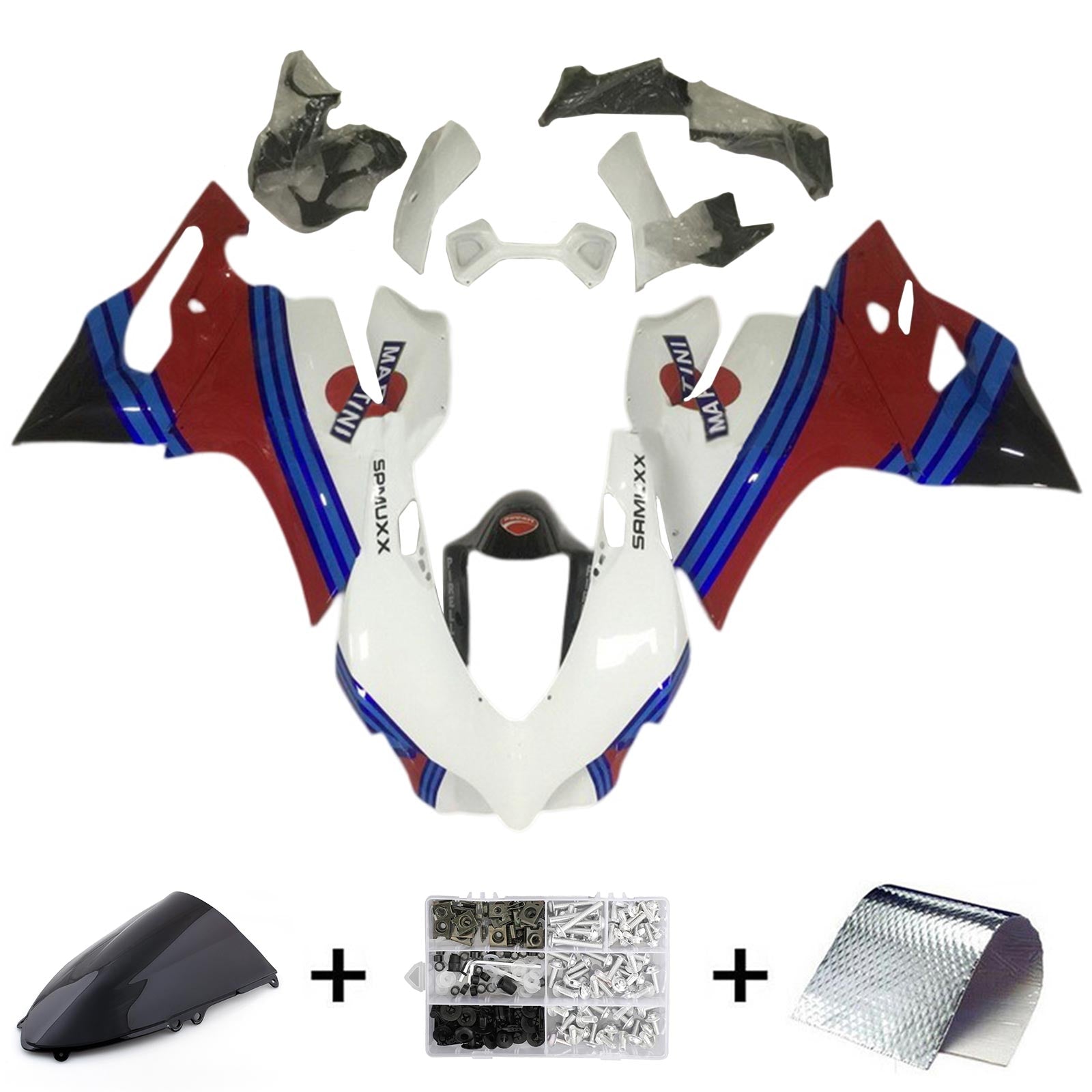 2012-2015 Ducati 1199 899 Kit de carénage d'injection carrosserie plastique ABS # 104