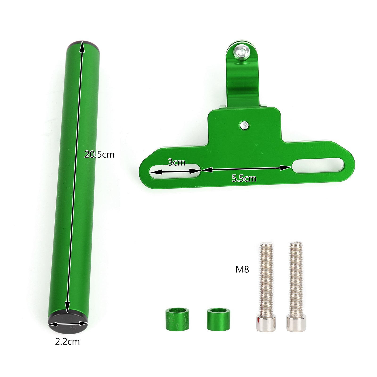 Soporte De Navegación Para Teléfono Soporte De Extensión Gps 22 Mm Para Motocicleta Moto Plata Genérico