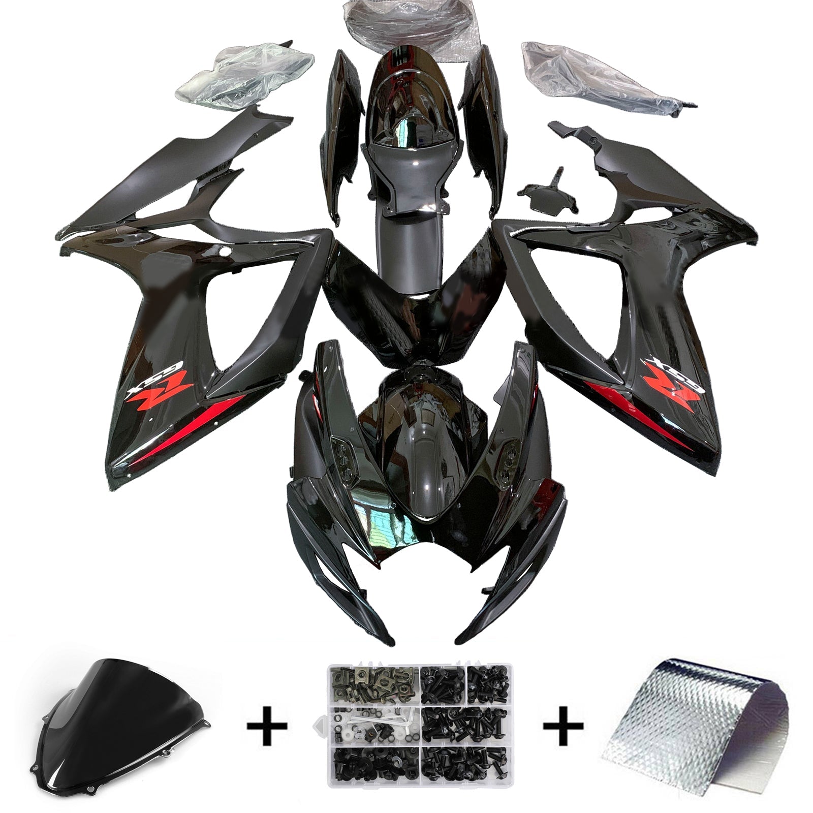2006-2007 Suzuki GSXR 600/750 K6 Kit de carénage de camers de carrosserie en plastique Abs