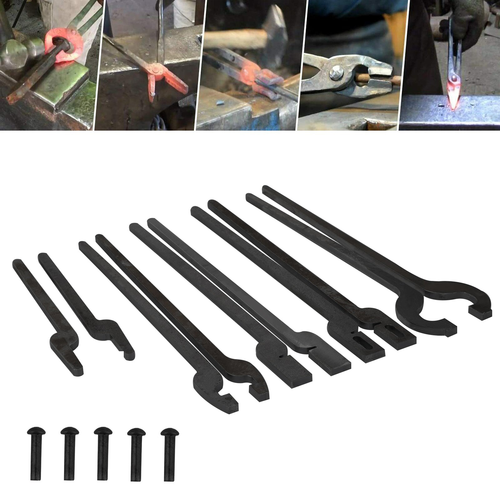 Fem typer Tongs Bundle Set kommer med nagle praktiske multifunksjonelle verktøy