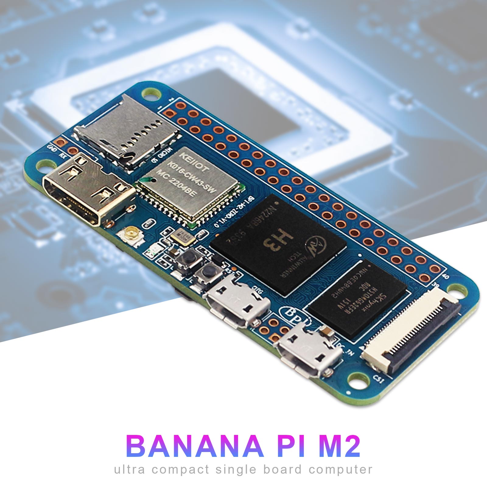 Placa de desarrollo BPI-M2 Zero Quad Core, ordenador de placa única para Banana Pi