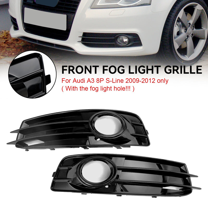 Audi A3 8P S-Line 2009-2012 Front Lower Bumper Grille Fog Light Cover