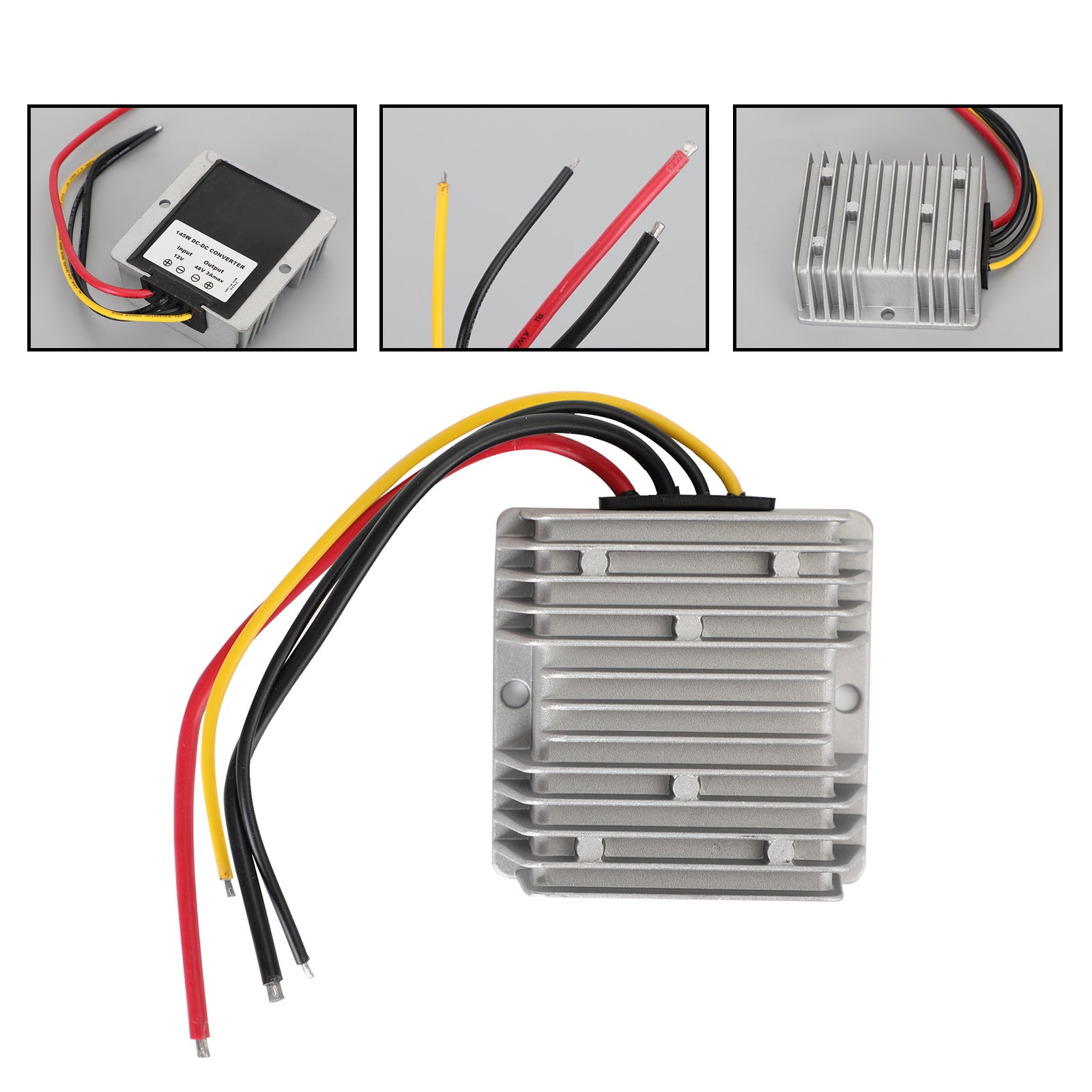 DC-DC 12V-48V 3A 145W Step Up CAR-DORDUJTE SPRÁVA PREVÁDZKA PREVÁDZKA Vodotesný