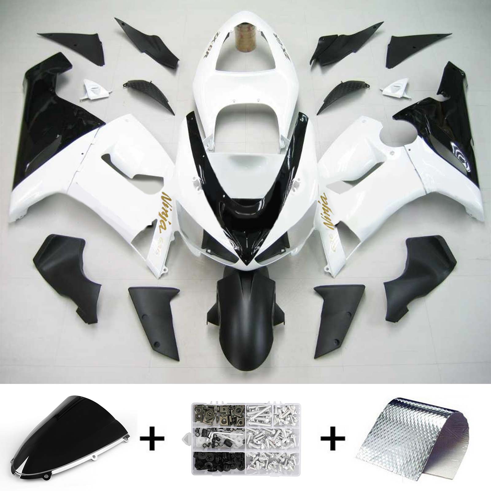 2005-2006 KAWASAKI ZX6R 636 AMOTOPART INJEKTION FAIRING KIT BOODYWORK ABS #137