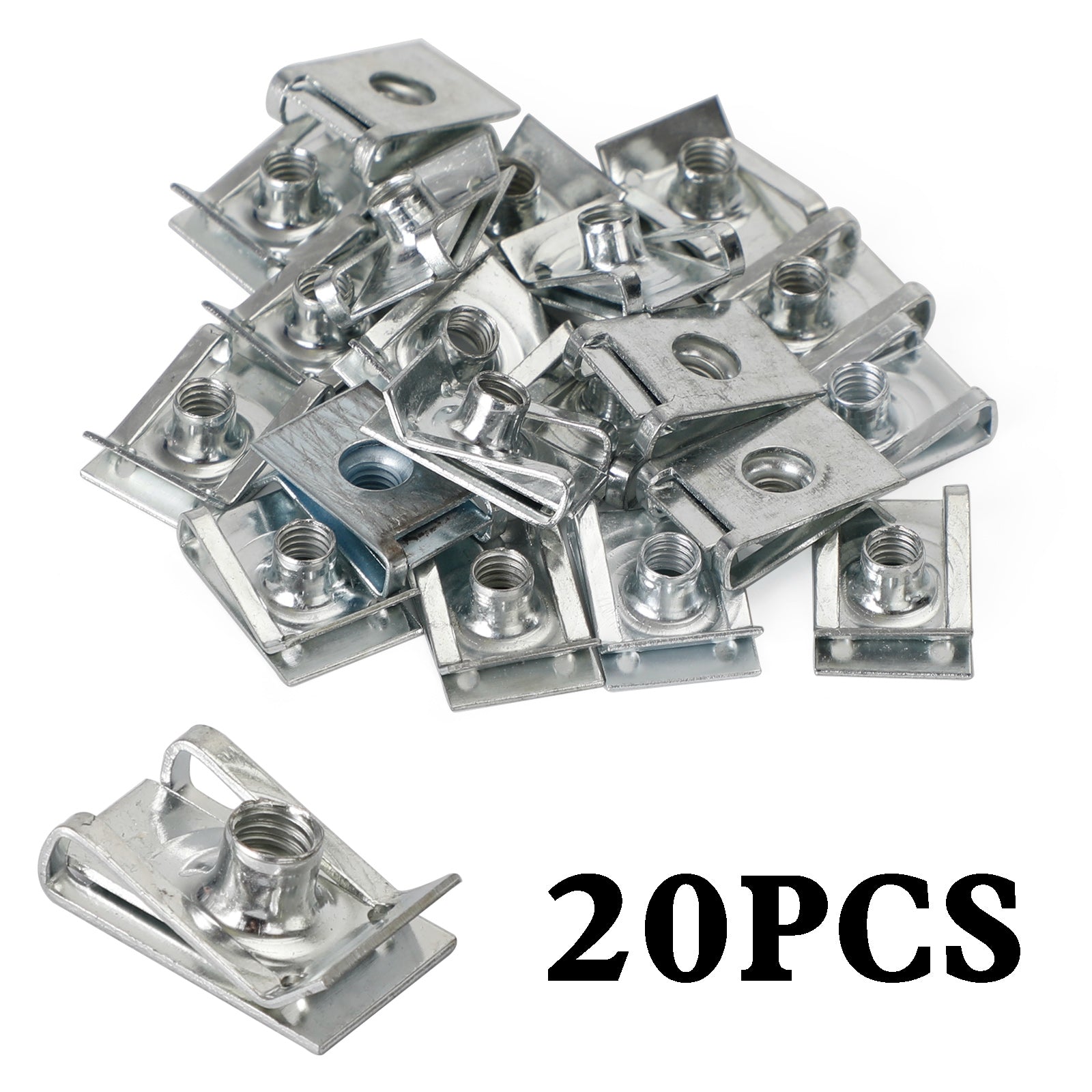 10/20/50 st fairing clips m6 6mm bodywork panel Spire Clip Motorcykel hastighetsklipp u mutter generisk