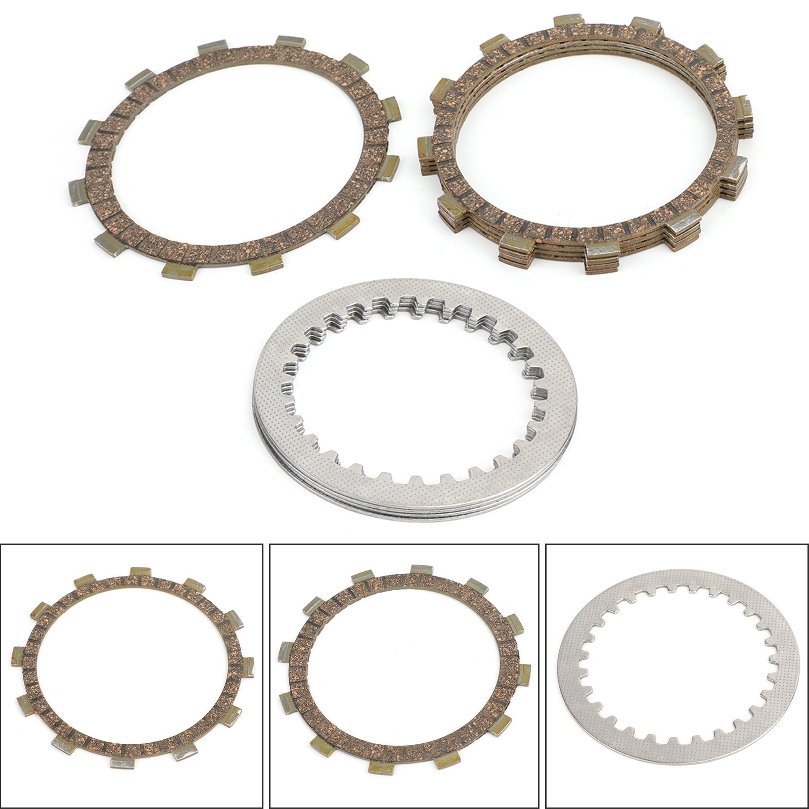 Kopplingssats stål & Friktionsplattor för Yamaha XV XVS 125 250 Virago 1997-2017 Generisk
