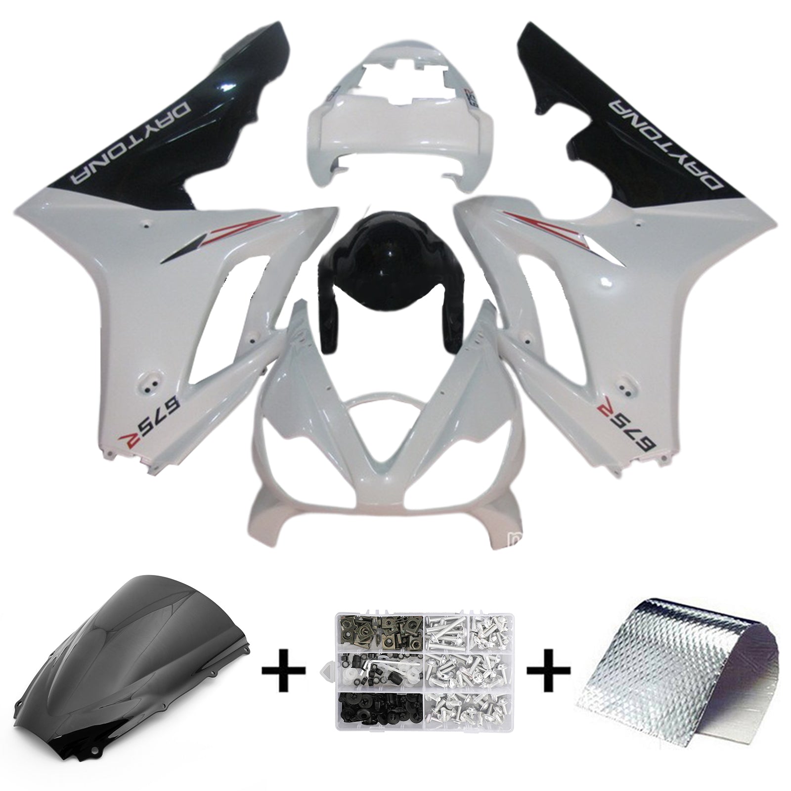 2006-2008 Triumph Daytona 675 Kit de carénage kit de carrosserie en plastique Abs