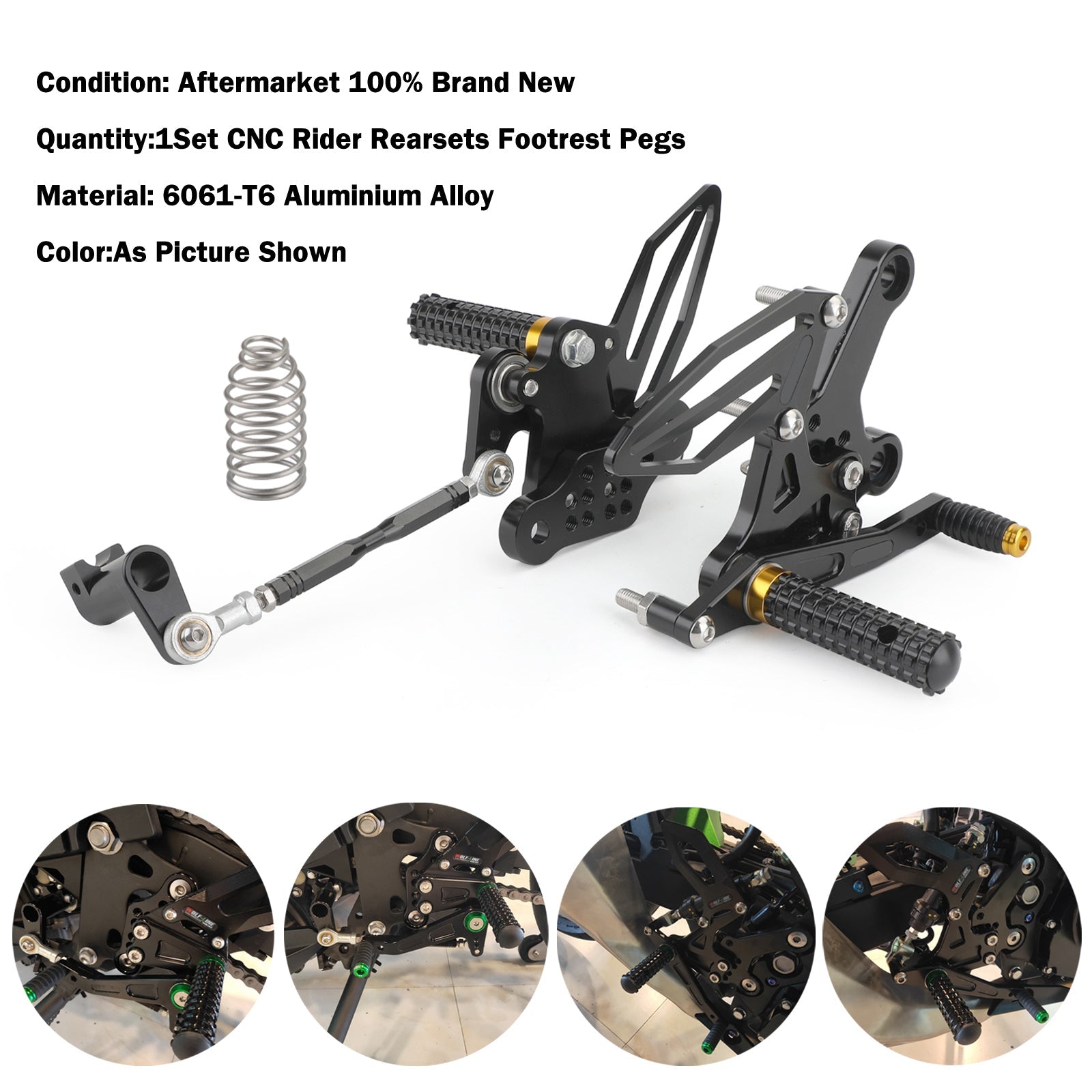 Reposapiés ajustables para Kawasaki Ninja 250/400 2018-2022 genérico