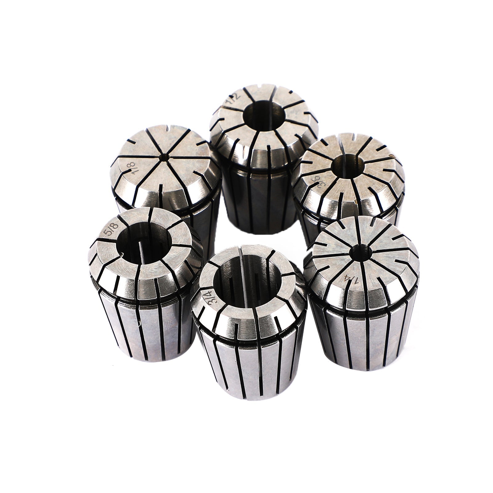 6PCS ER32 Spring Collet Set for CNC Milling Lathe Tool Graving Machine Steel