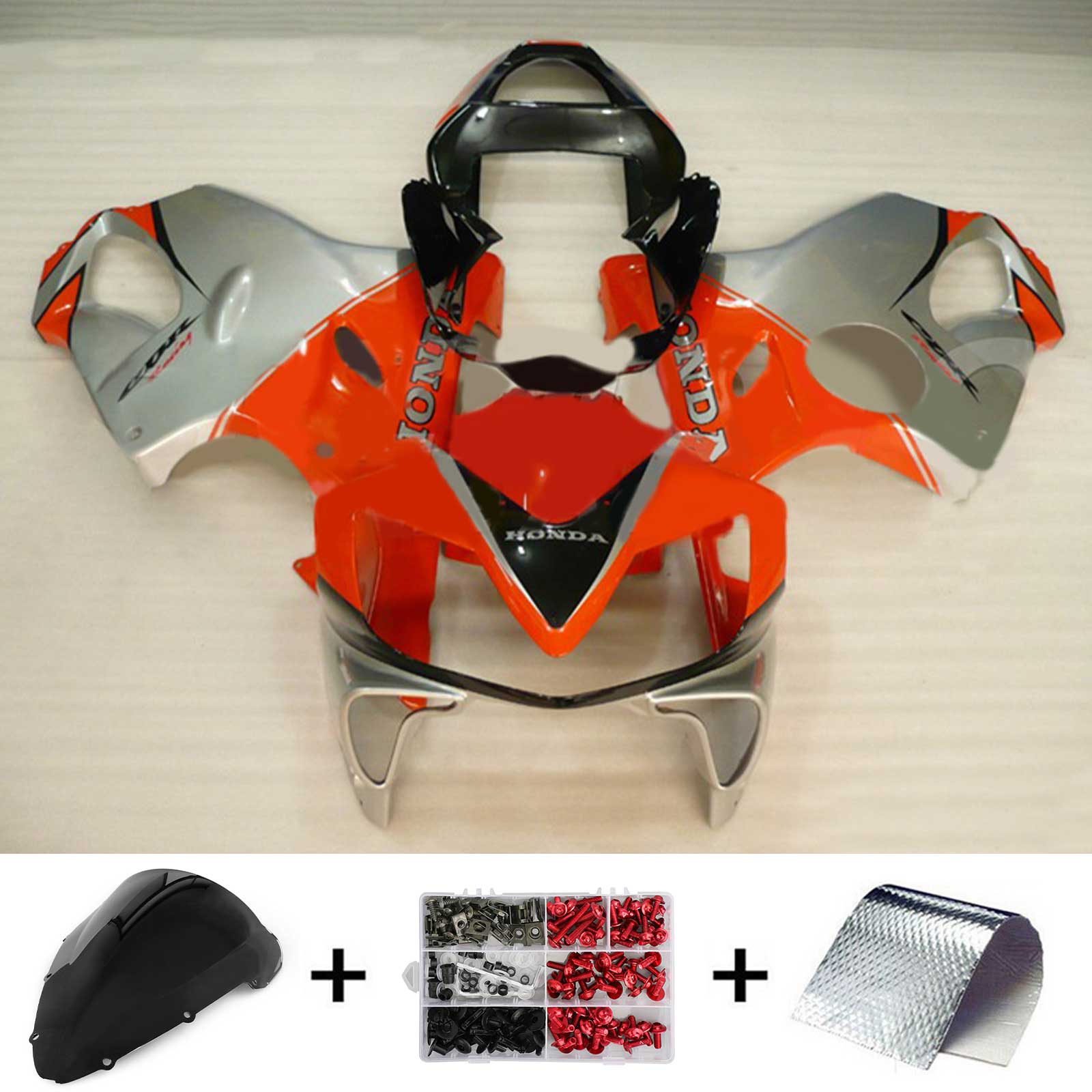 2001-2003 Honda CBR600 F4i Kit de carenado de inyección Carrocería Plástico ABS # 139