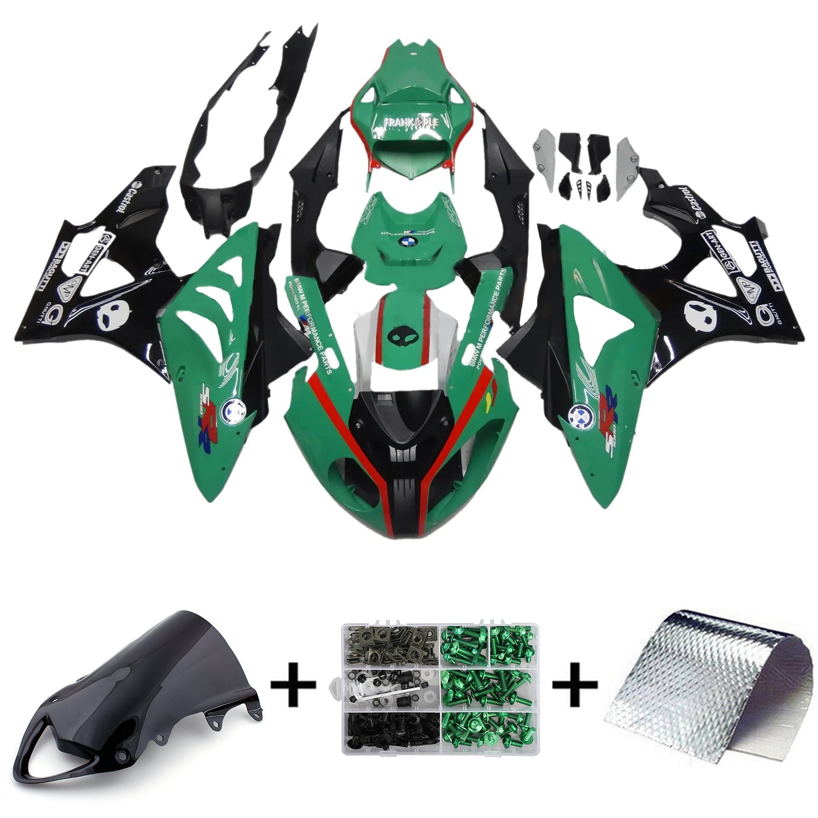 2009-2014 BMW S1000RR Kit de carénage carrosserie plastique ABS
