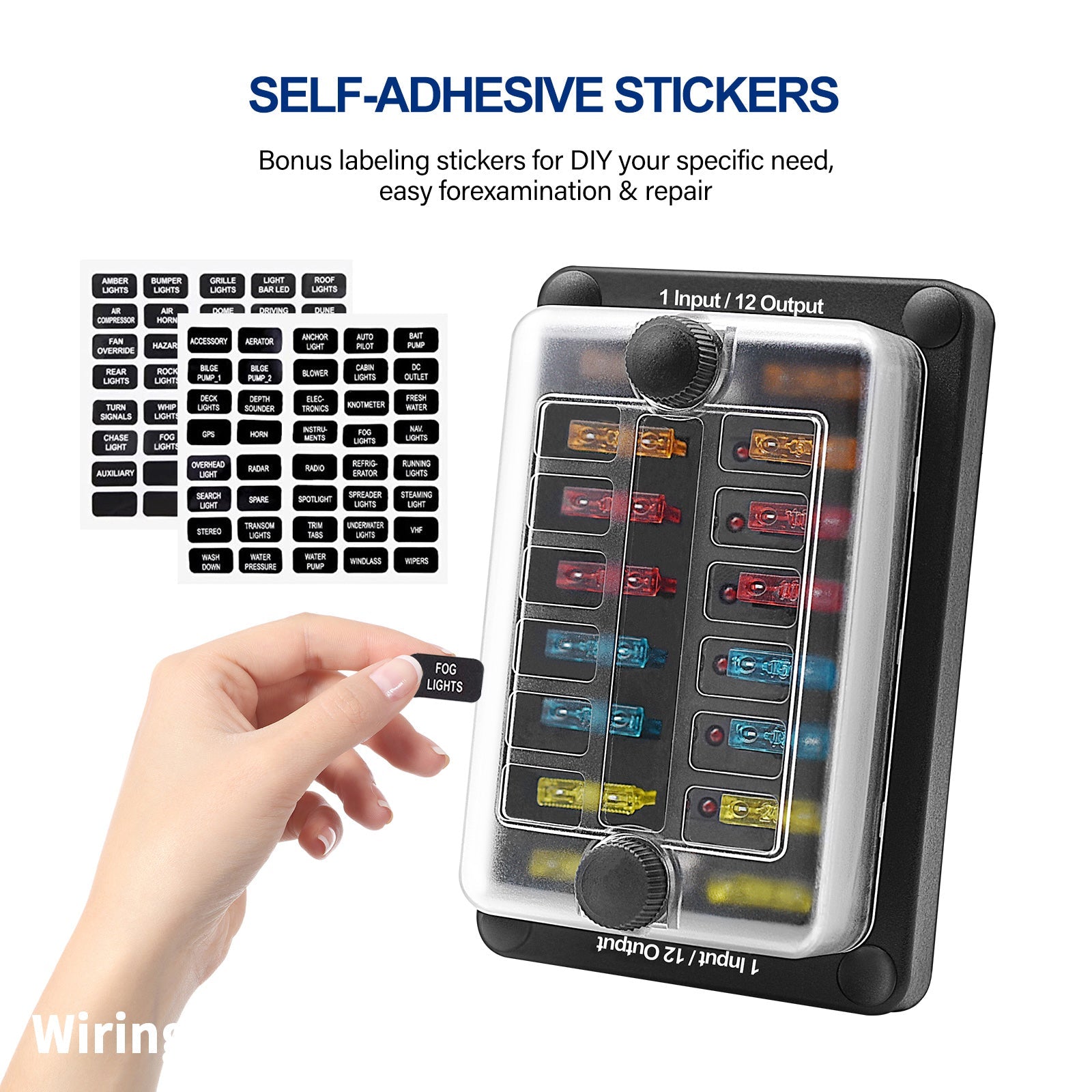 6-weg/12-weg meszekeringkastblokhouder ATO ATC voor auto-marineboot waterdicht