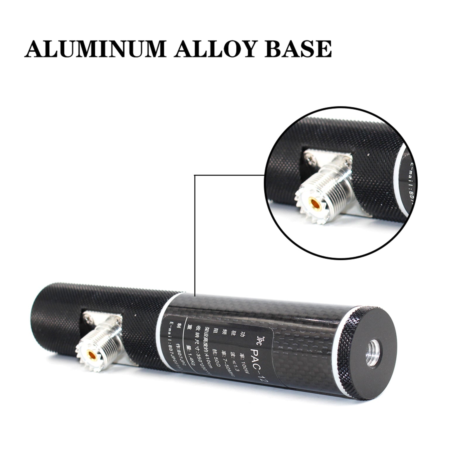 Antenne portative à ondes courtes JPC-12, 8 bandes, support de balcon extérieur, 7MHz-50MHz