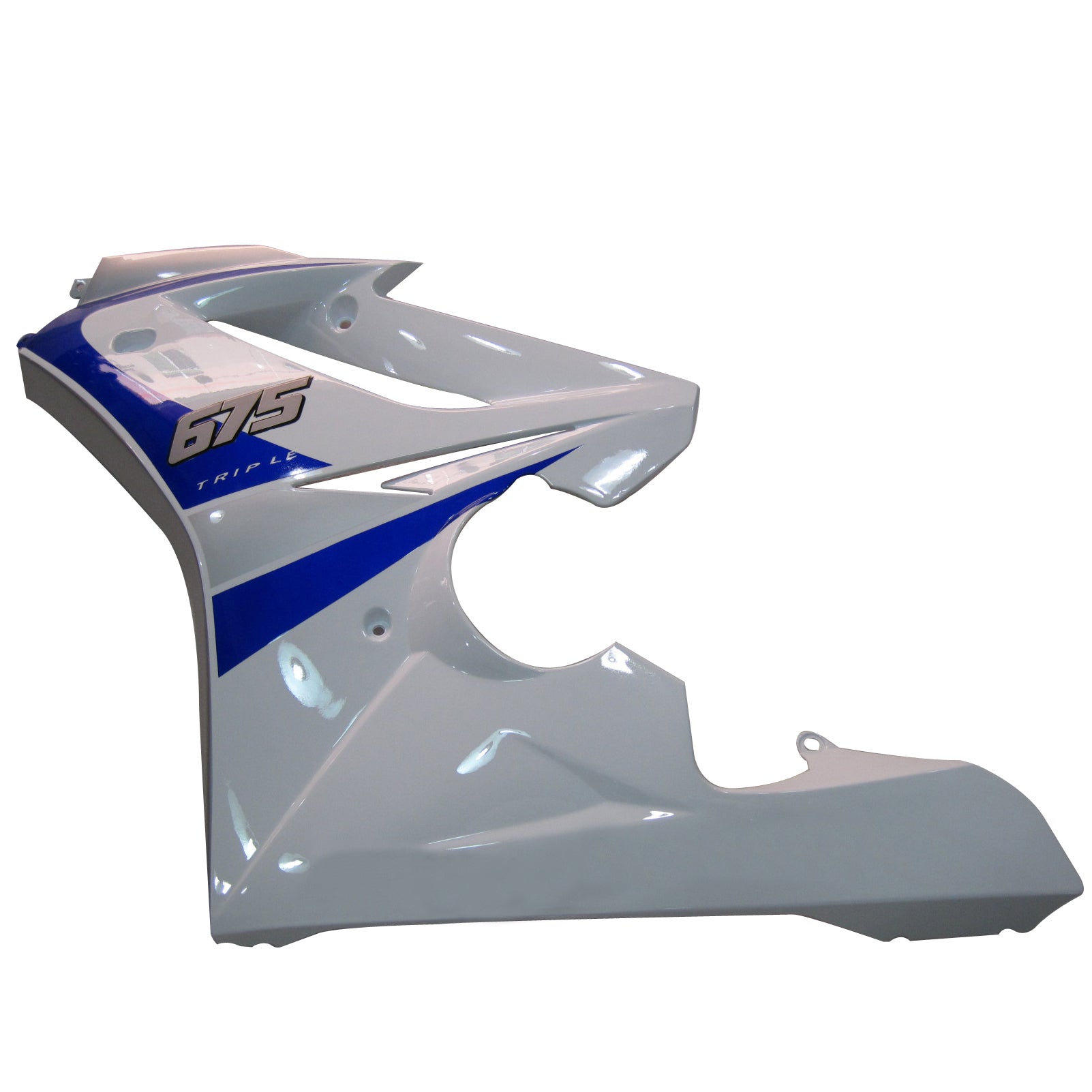 2006-2008 Triumph Daytona 675 White Blue Bodywork Fairing ABS Injection Molding 7# Generic