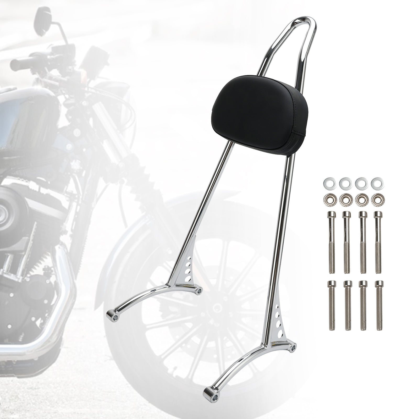 Dossier de barre Sissy passager pour Sportster Iron 883 1200 XL 48 72 2004-plus tard