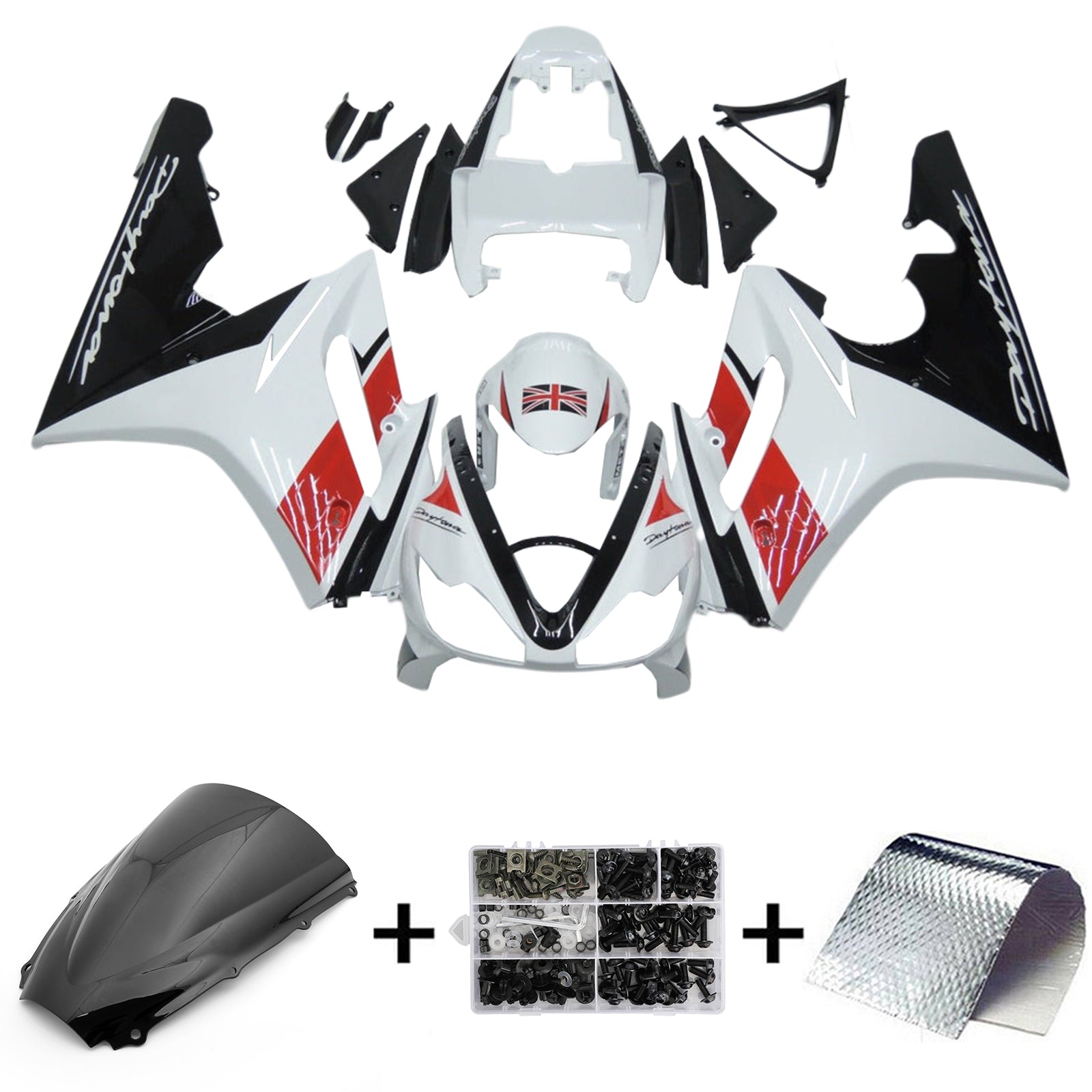 2006-2008 Triumph Daytona 675 Kit carénage carrosserie plastique ABS