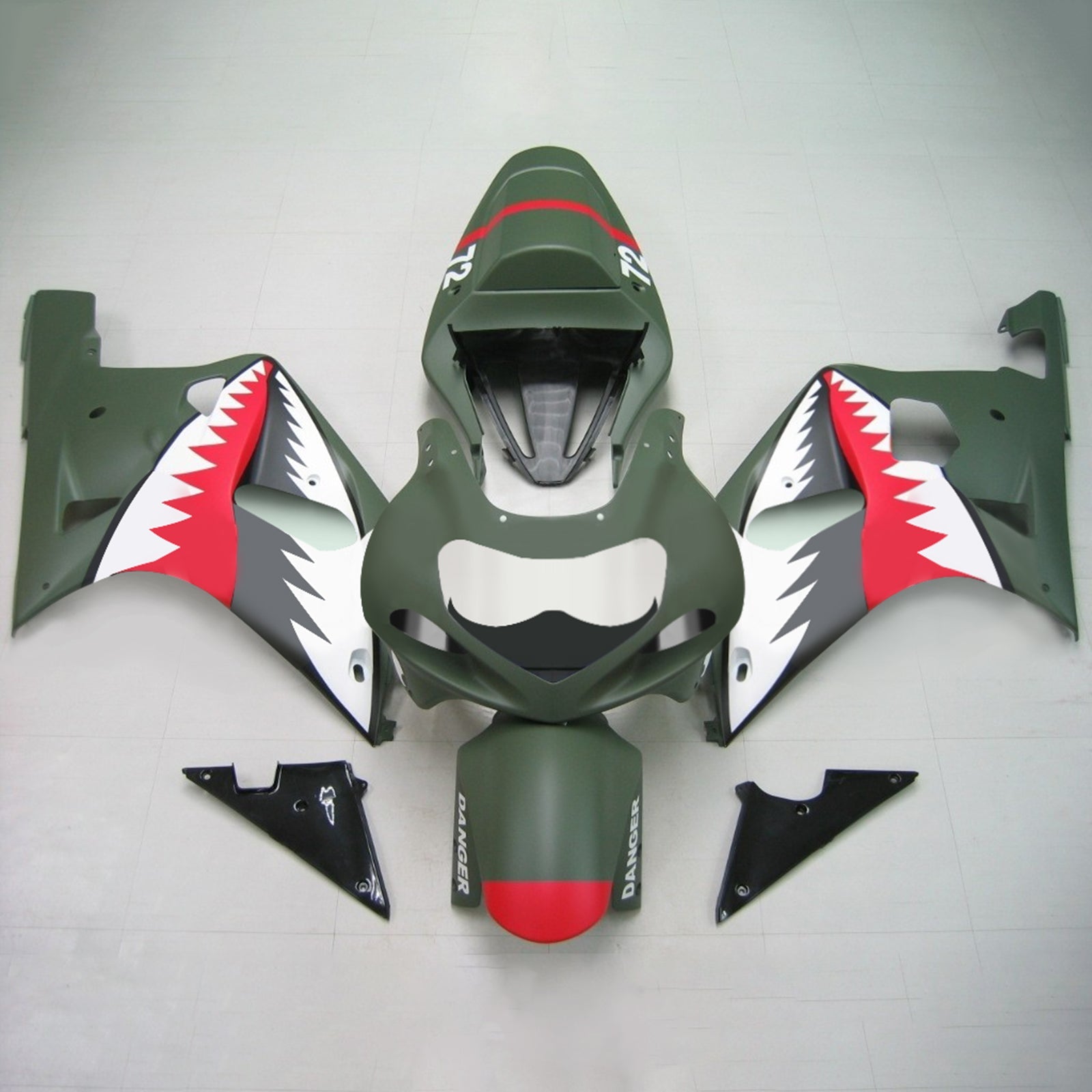 2001-2003 Suzuki GSXR750 K1 Amotopart vstrekovacia kapotážová súprava karosérií Bodywork plast #133