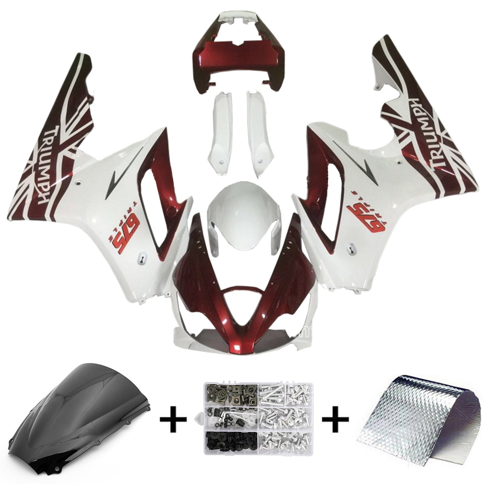 2006-2008 Triumph Daytona 675 Kit de carénage kit de carrosserie en plastique Abs