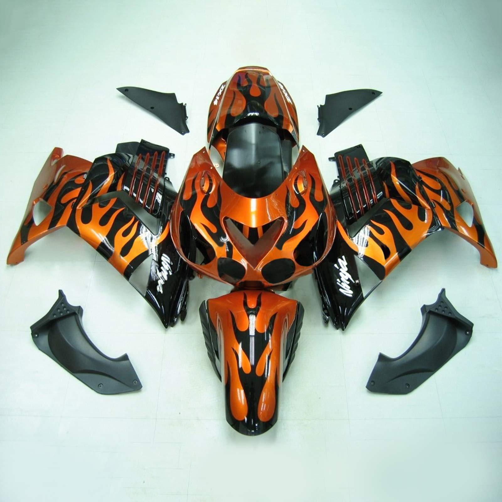 2006-2011 Kawasaki ZX14R Kit de camerage d'injection de camers de carrosserie en plastique