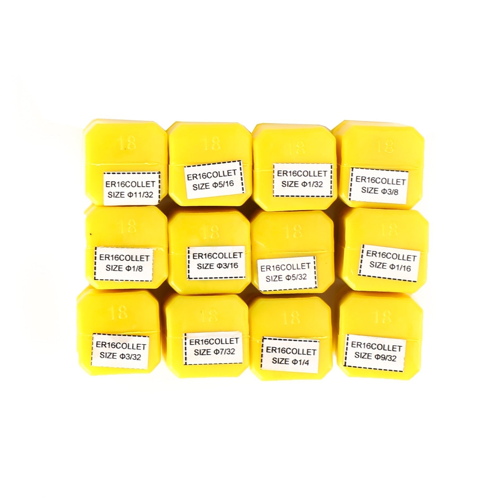 9Pcs ER16 Spring Collet Set For CNC Milling Lathe Tool Engraving Machine Steel