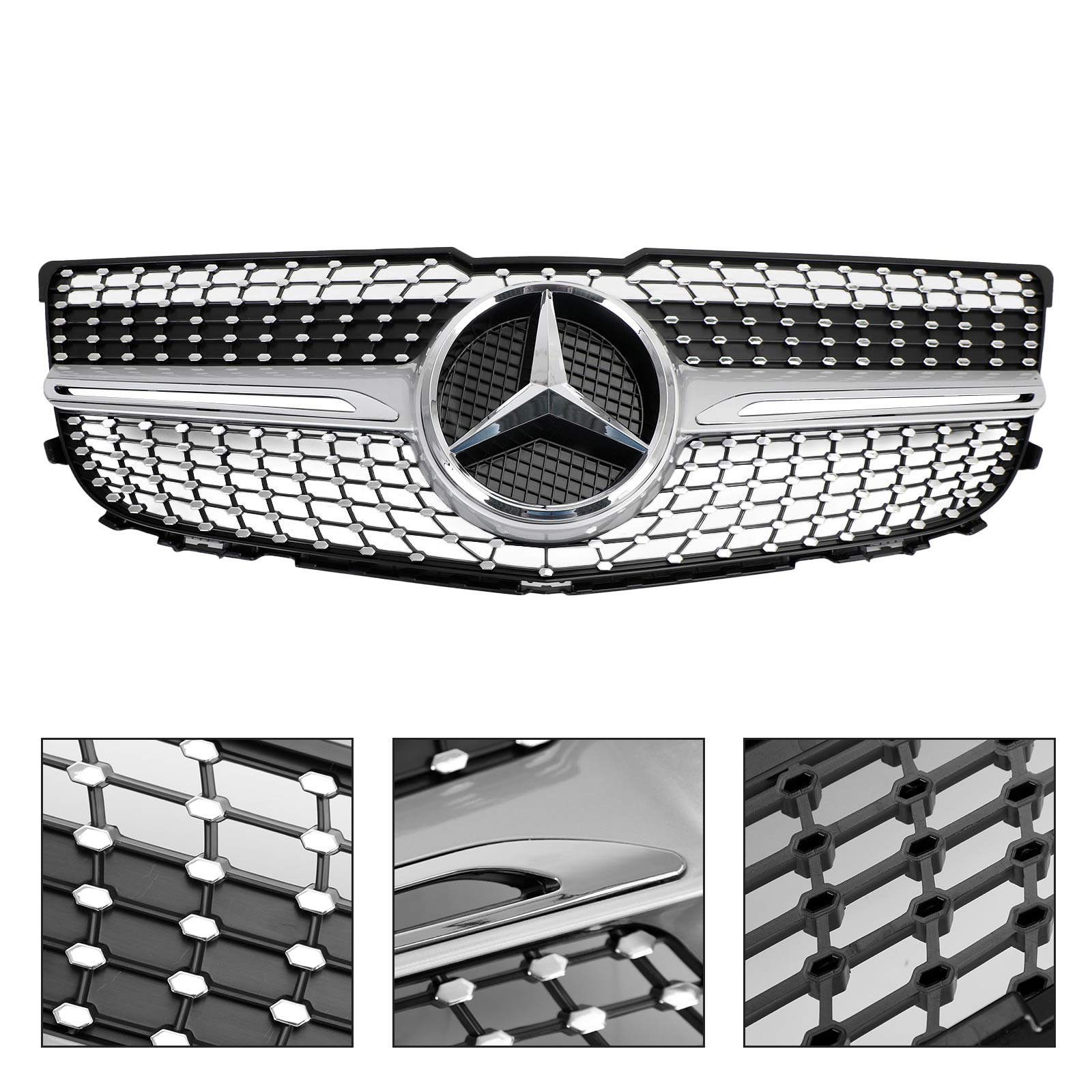 2013-2015 Mercedes Benz X204 GLK-Klasse Voorbumpergrille Grill Diamond