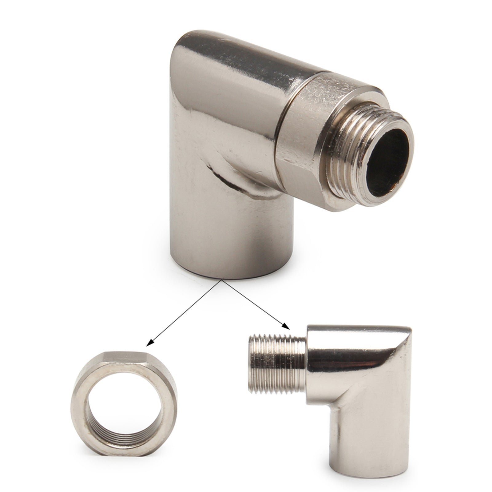 Extensión del sensor espaciador de oxígeno O2, ajuste múltiple, 90 grados, 02, compatible con Toyota Tacoma, etc., modelos universales genéricos