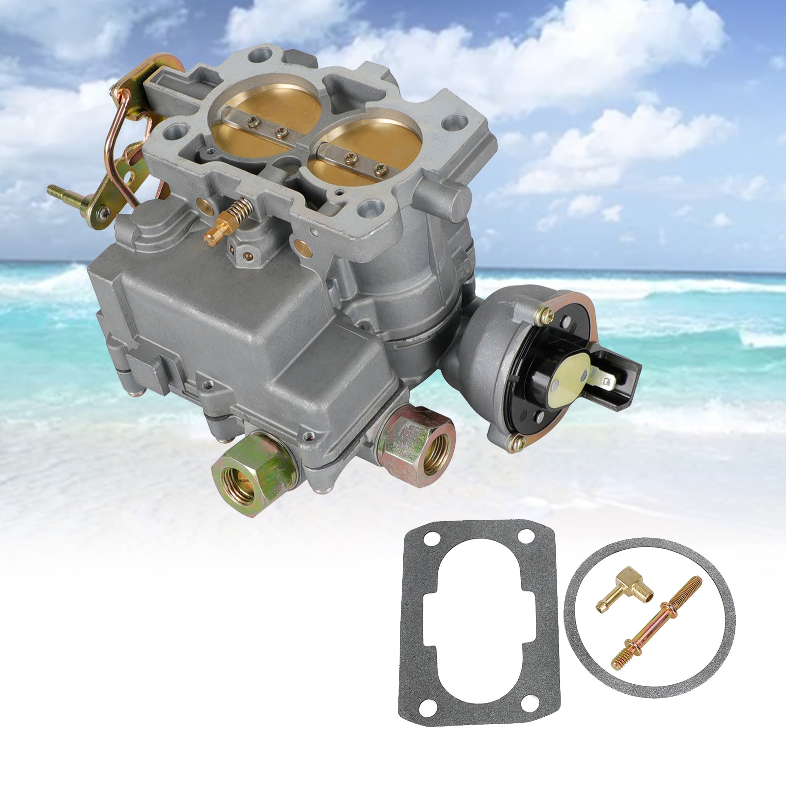 Carburateur Carb geschikt voor Marine Mercruiser 2 Barrel 3.0L 2 CYL met een lange koppeling